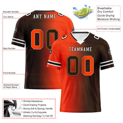 Custom Orange Brownish Red Ohio Personalized Authentic Football Jersey FBJ02-D028017-20