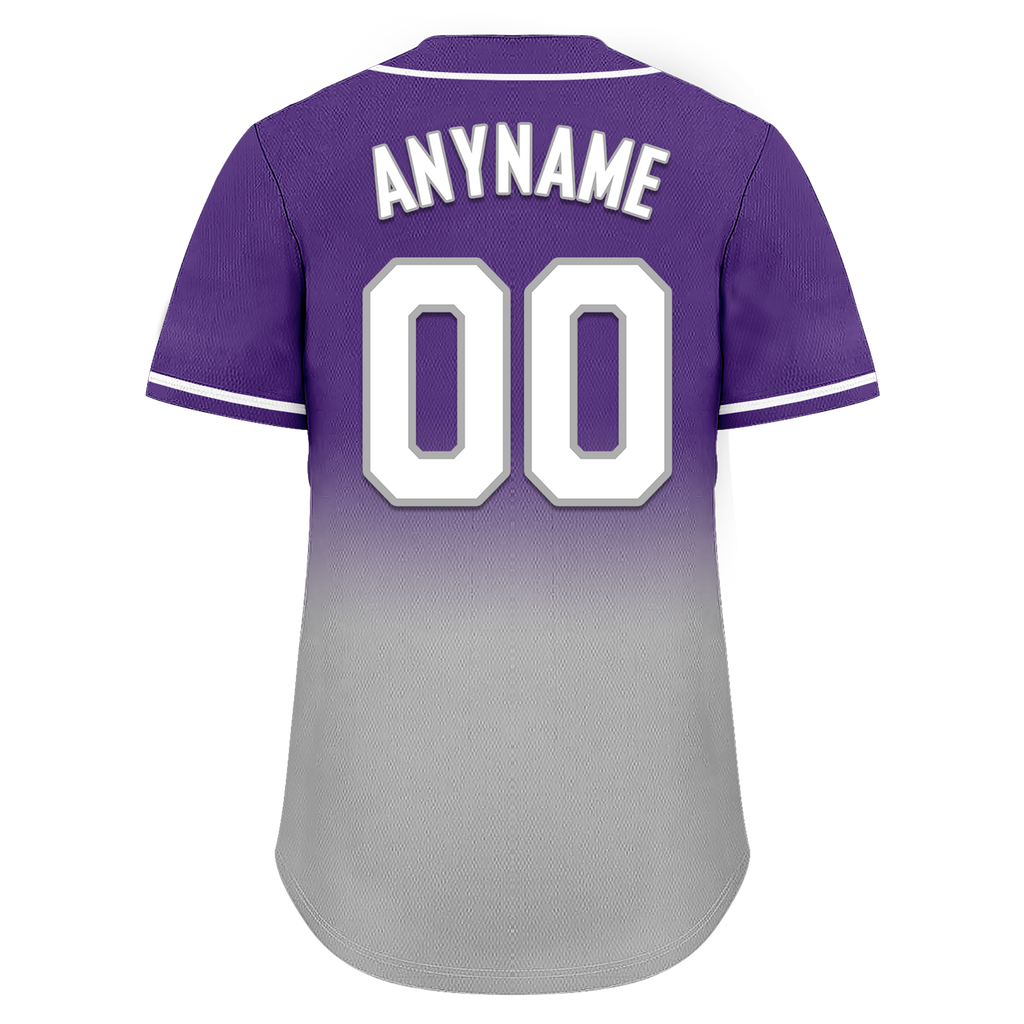 Custom Purple Grey Fade Fashion Personalized Authentic Baseball Jersey BSBJ01-D0a70cd