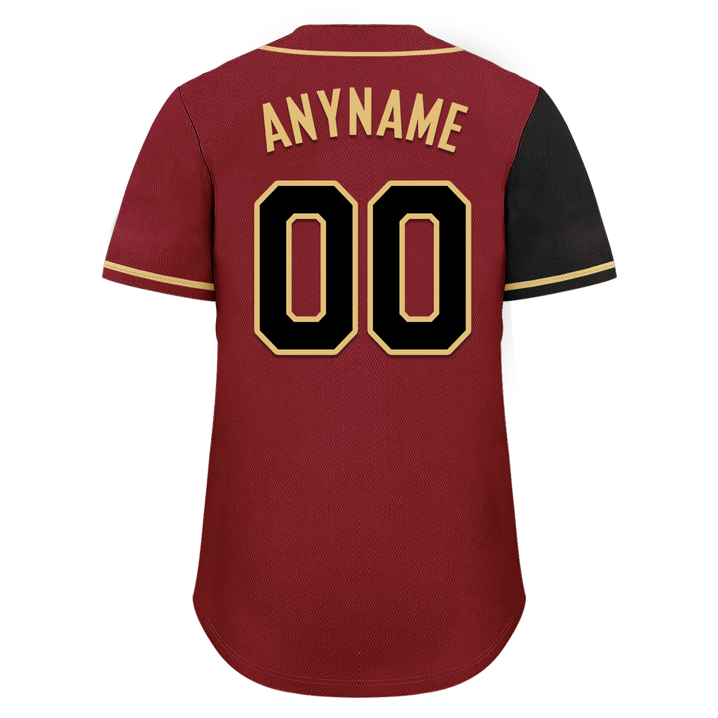 Custom Black Red Skull Fashion Personalized Authentic Baseball Jersey BSBJ01-D017141