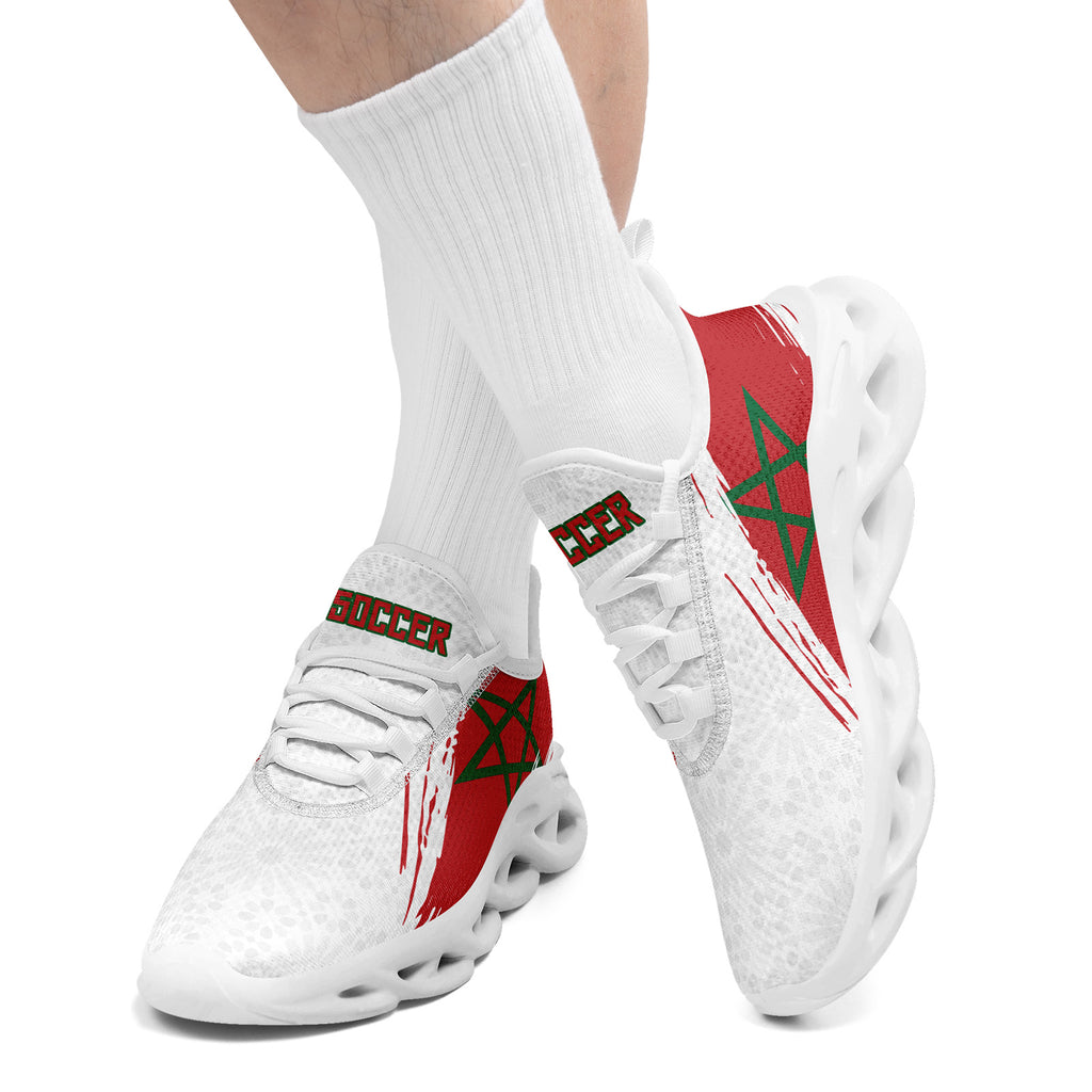 Custom Morocco 2026 World Cup Sneakers DIY Country Flag Running Shoes Lightweight Sport Shoes Gift for Football Fans Personalized Team Name and Logo FN003-F009073-5