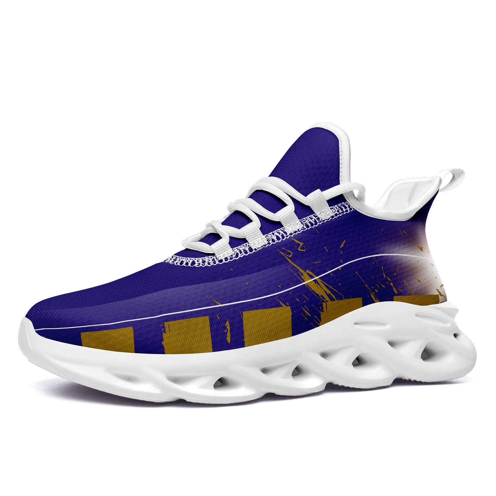 Custom Blue Yellow Baltimore MaxSoul Shoes and Hat Combo Offer Personalized Combo ZH-D020264-2