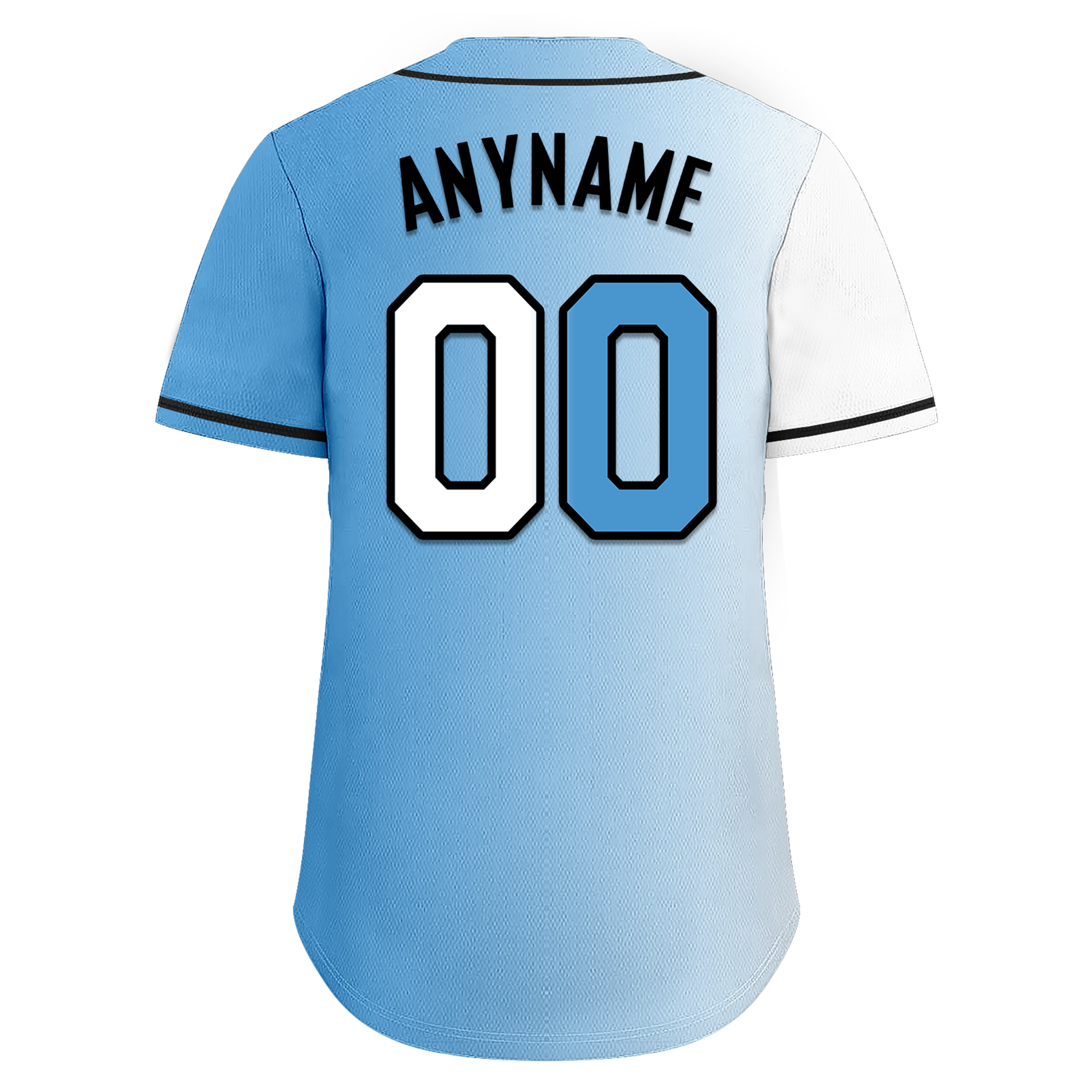 Custom White Blue Gradient Fashion Personalized Authentic Baseball Jersey BSBJ01-D0a7aaa