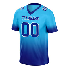 Custom Dark Blue Fade Fashion Personalized Authentic Football Jersey FBJ02-D06100