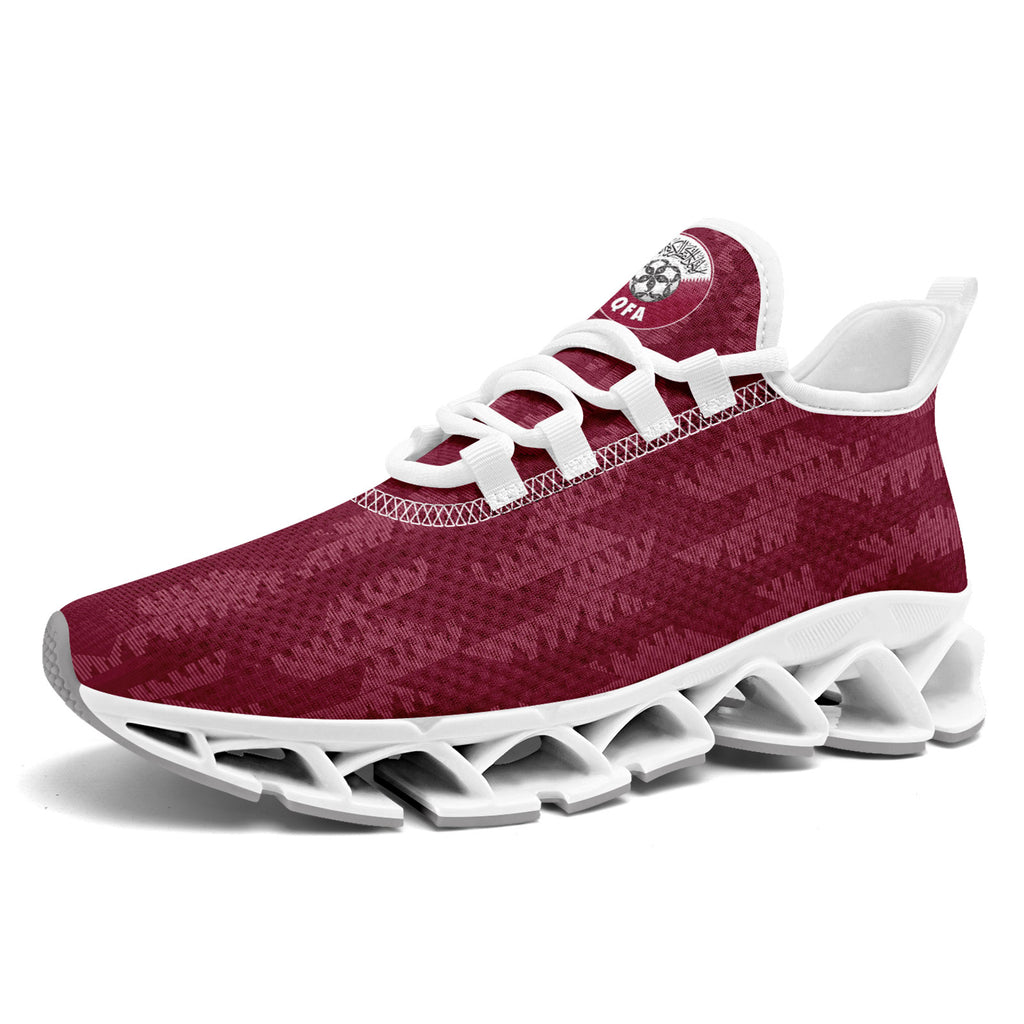 Custom Qatar 2026 World Cup Sneakers DIY Country Flag Running Shoes Lightweight Sport Shoes Gift for Football Fans Personalized Team Name and Logo FN003XD-F020030-4