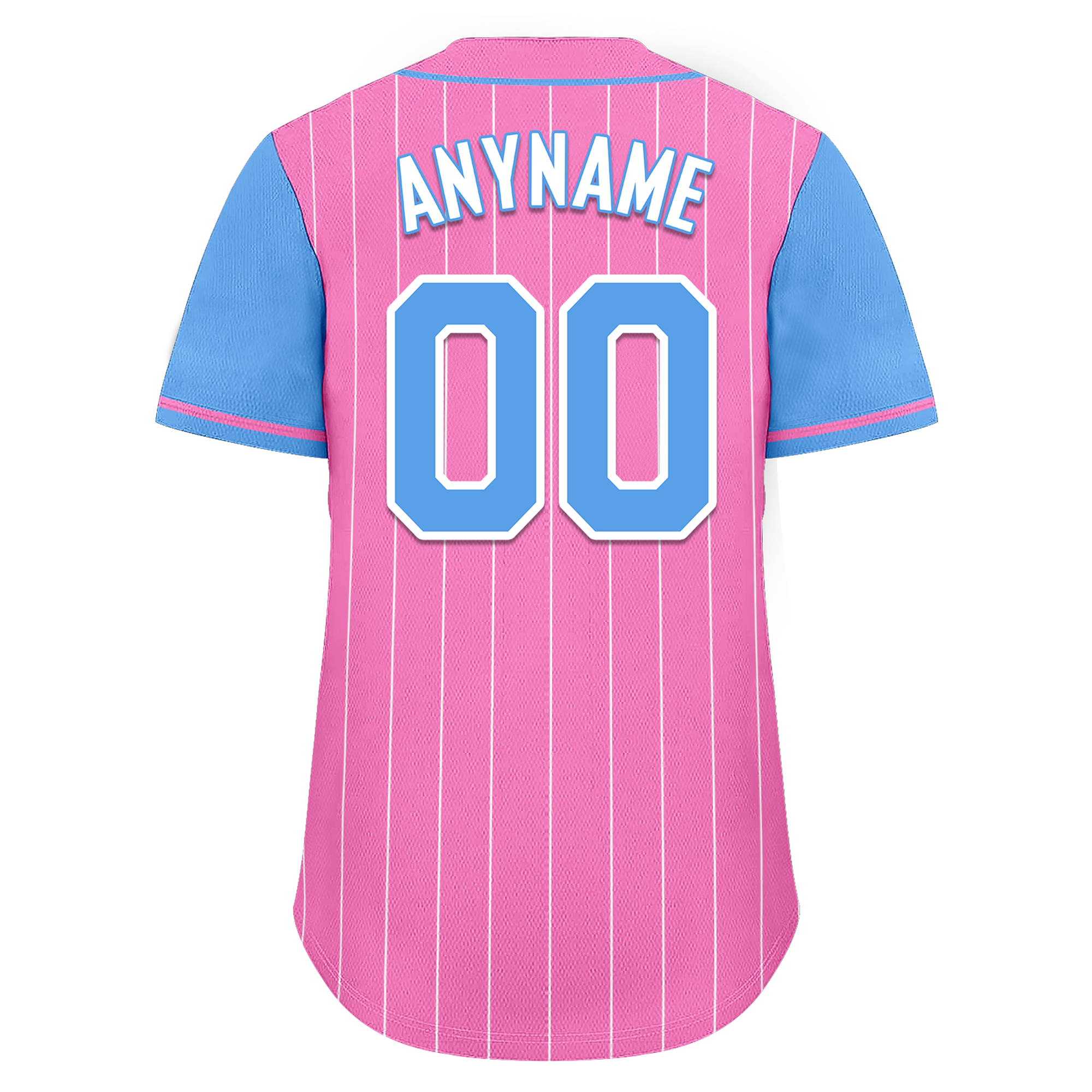 Custom Pink Blue Stripe Fashion Personalized Authentic Baseball Jersey BSBJ01-D017229