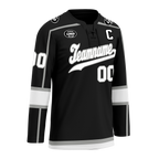 Custom Black White Personalized Hockey Jersey HCKJ01-D0a70e8