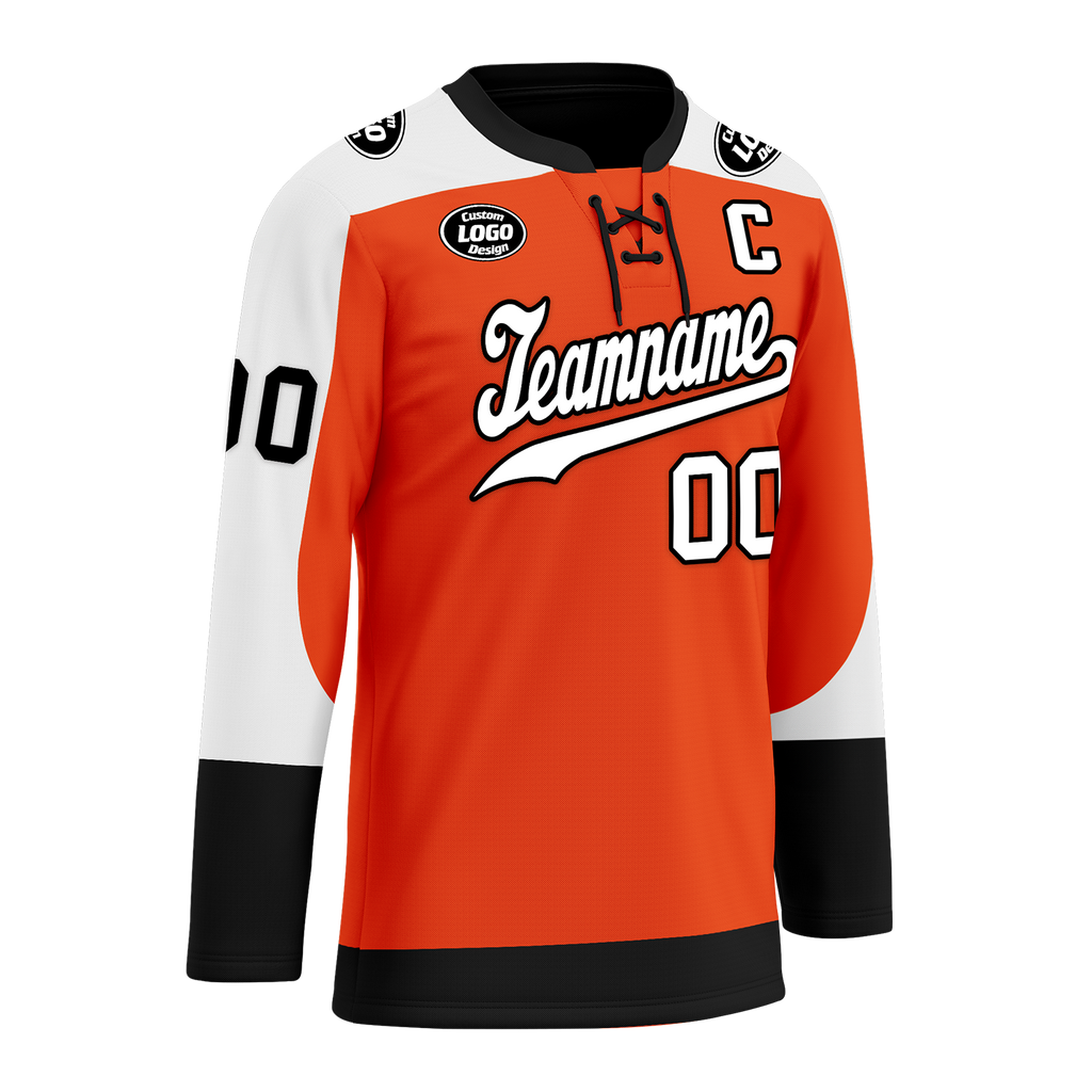 Custom Orange Personalized Hockey Jersey HCKJ01-D0a70ed