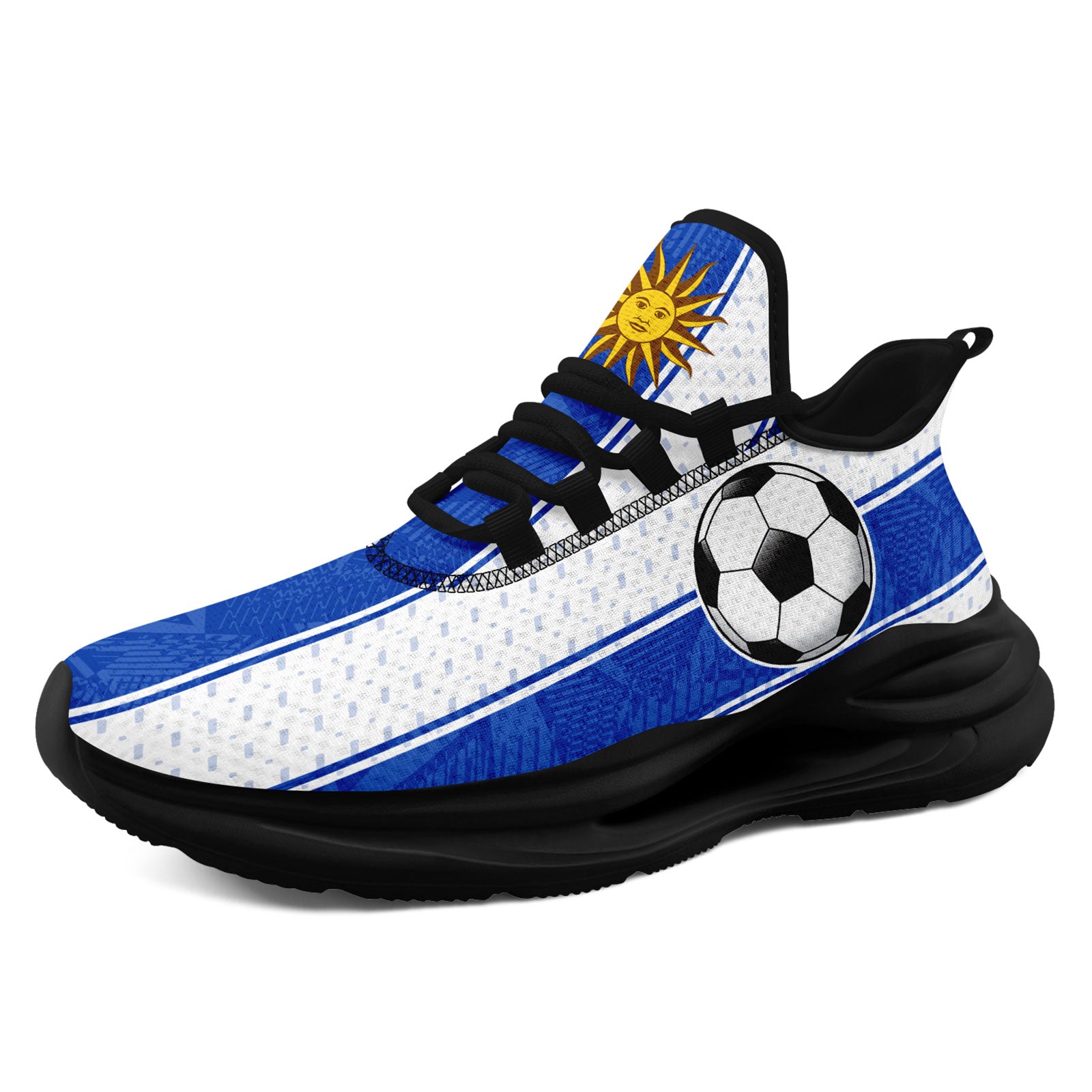 Custom Uruguay 2026 World Cup Sneakers DIY Country Flag Running Shoes Lightweight Sport Shoes Gift for Football Fans Personalized Team Name and Logo FN079-F009082-3