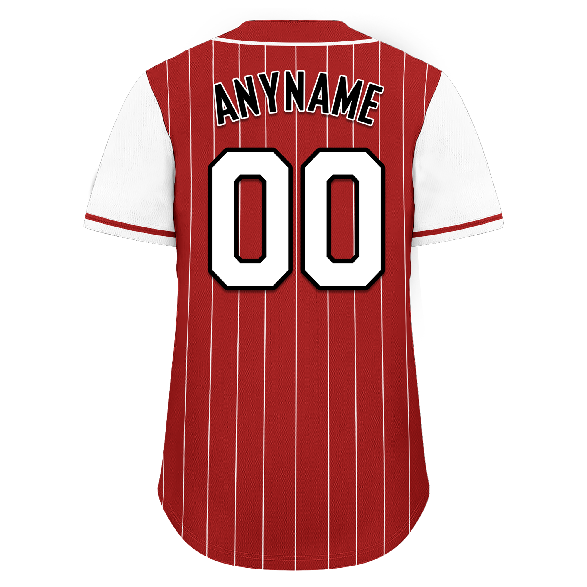Custom Red White Stripe Fashion Personalized Authentic Baseball Jersey BSBJ01-D017222