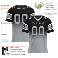 Custom Black Gray Las Vegas Personalized Authentic Football Jersey FBJ02-D020249-20