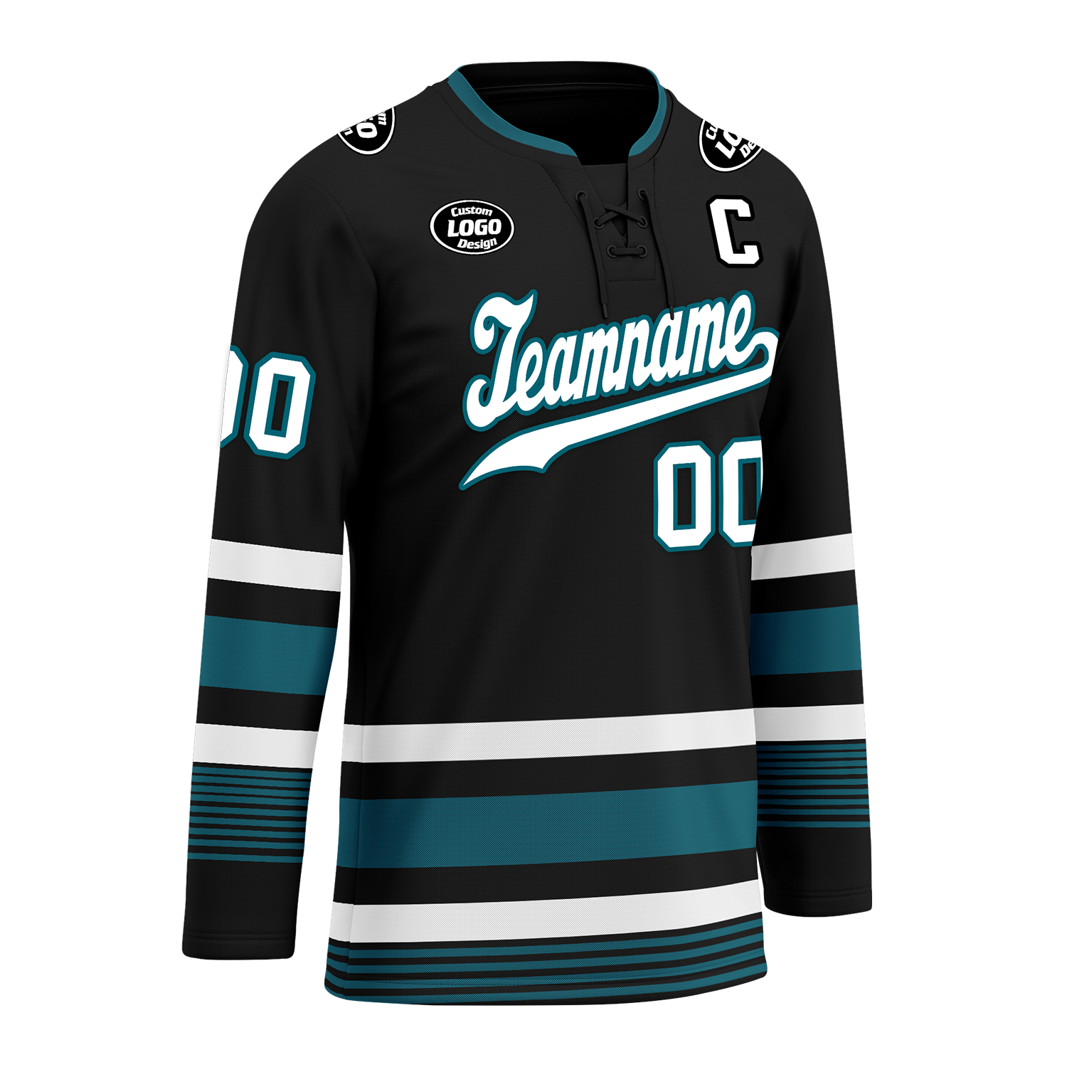 Custom Black Personalized Hockey Jersey HCKJ01-D0a70d0