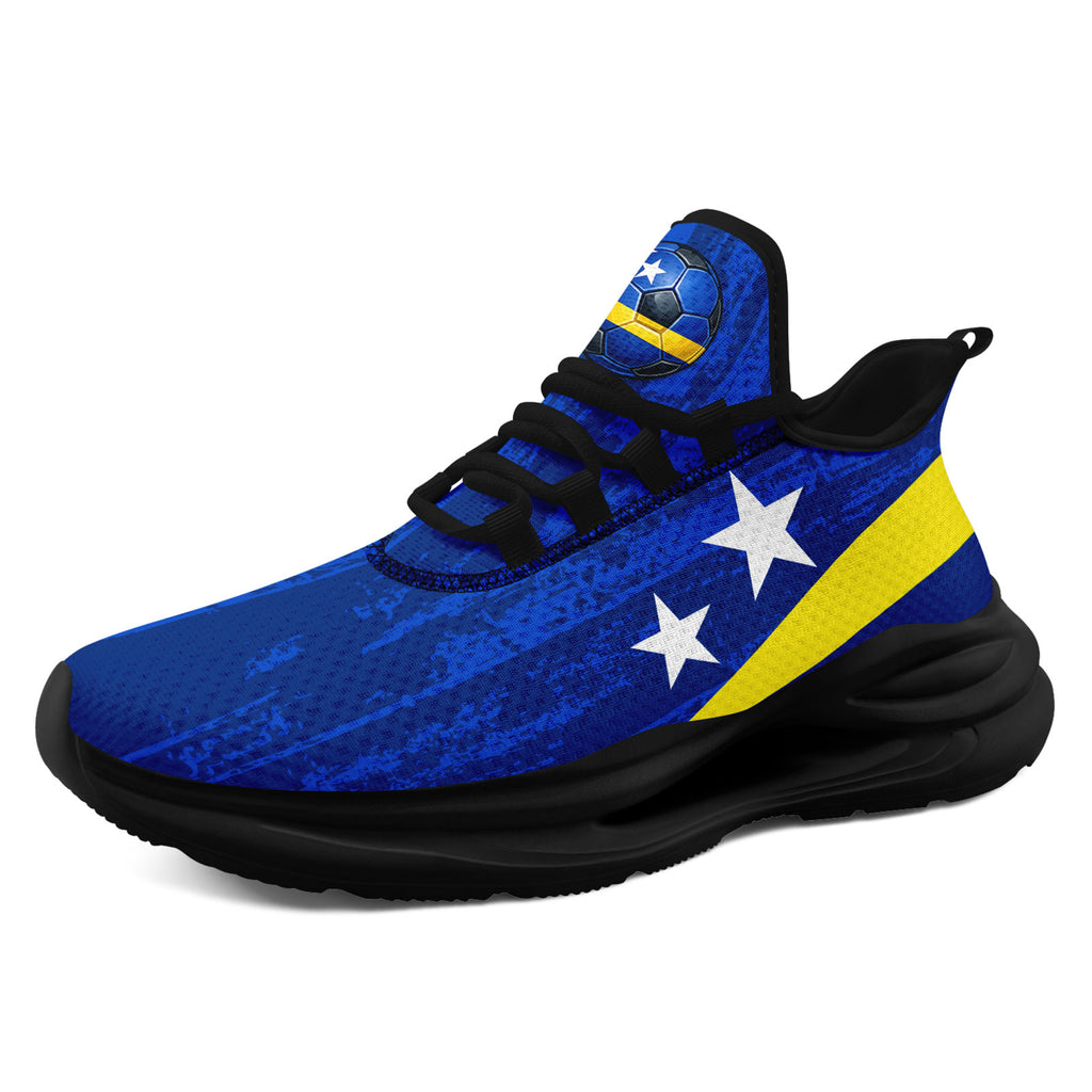 Custom Curaçao 2026 World Cup Sneakers DIY Country Flag Running Shoes Lightweight Sport Shoes Gift for Football Fans Personalized Team Name and Logo FN079-F009087-2