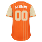 Custom Orange Yellow Stripe Fashion Personalized Authentic Baseball Jersey BSBJ01-D017235