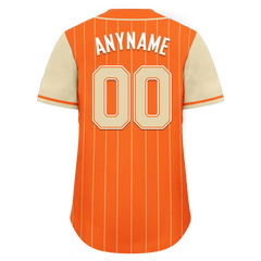 Custom Orange Yellow Stripe Fashion Personalized Authentic Baseball Jersey BSBJ01-D017235