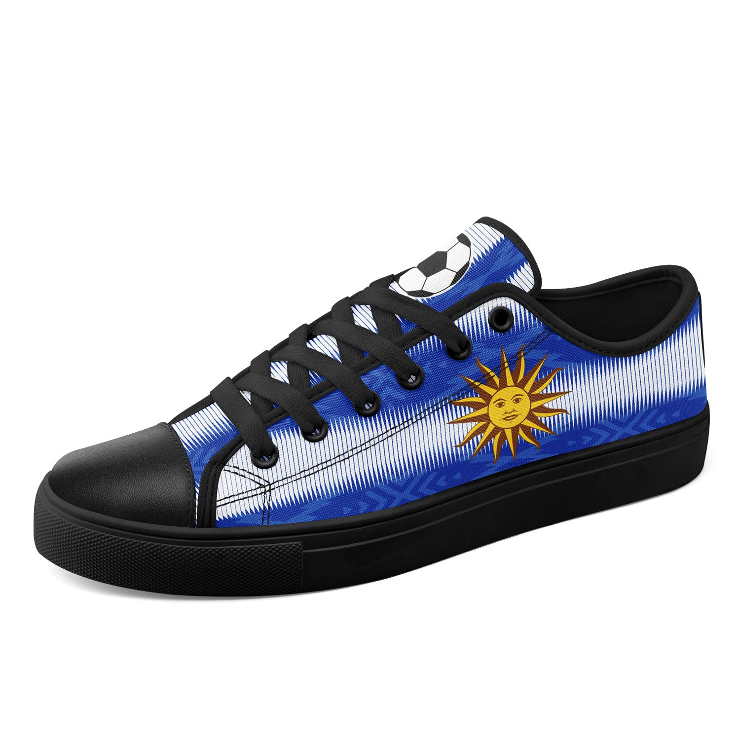 Custom Uruguay 2026 World Cup Sneakers DIY Country Flag Running Shoes Lightweight Sport Shoes Gift for Football Fans Personalized Team Name and Logo FN027-F009107-1