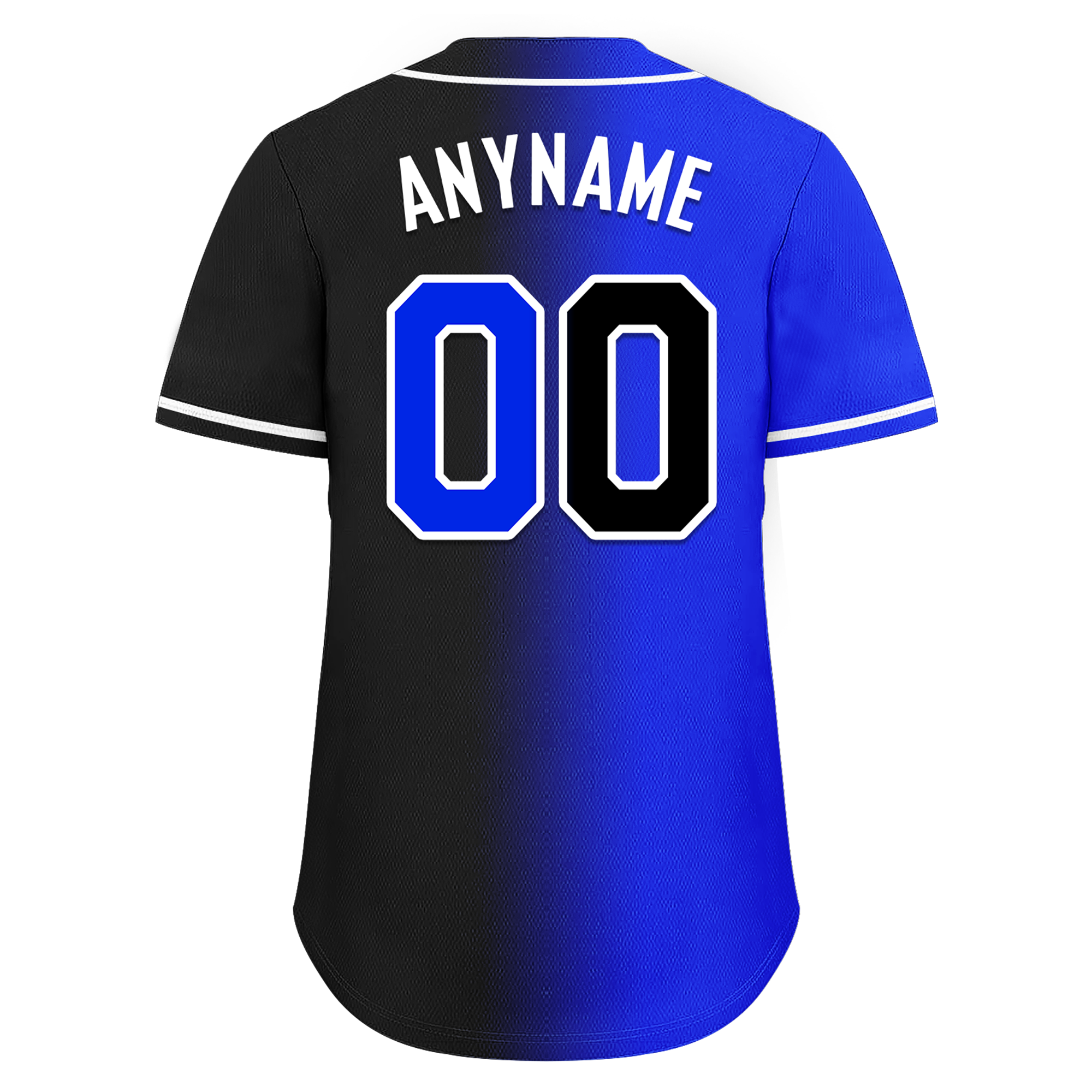 Custom Blue Black Gradient Fashion Personalized Authentic Baseball Jersey BSBJ01-D0a709e