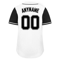 Custom White Black Raglan Sleeves Personalized Authentic Baseball Jersey BSBJ01-D020200-19