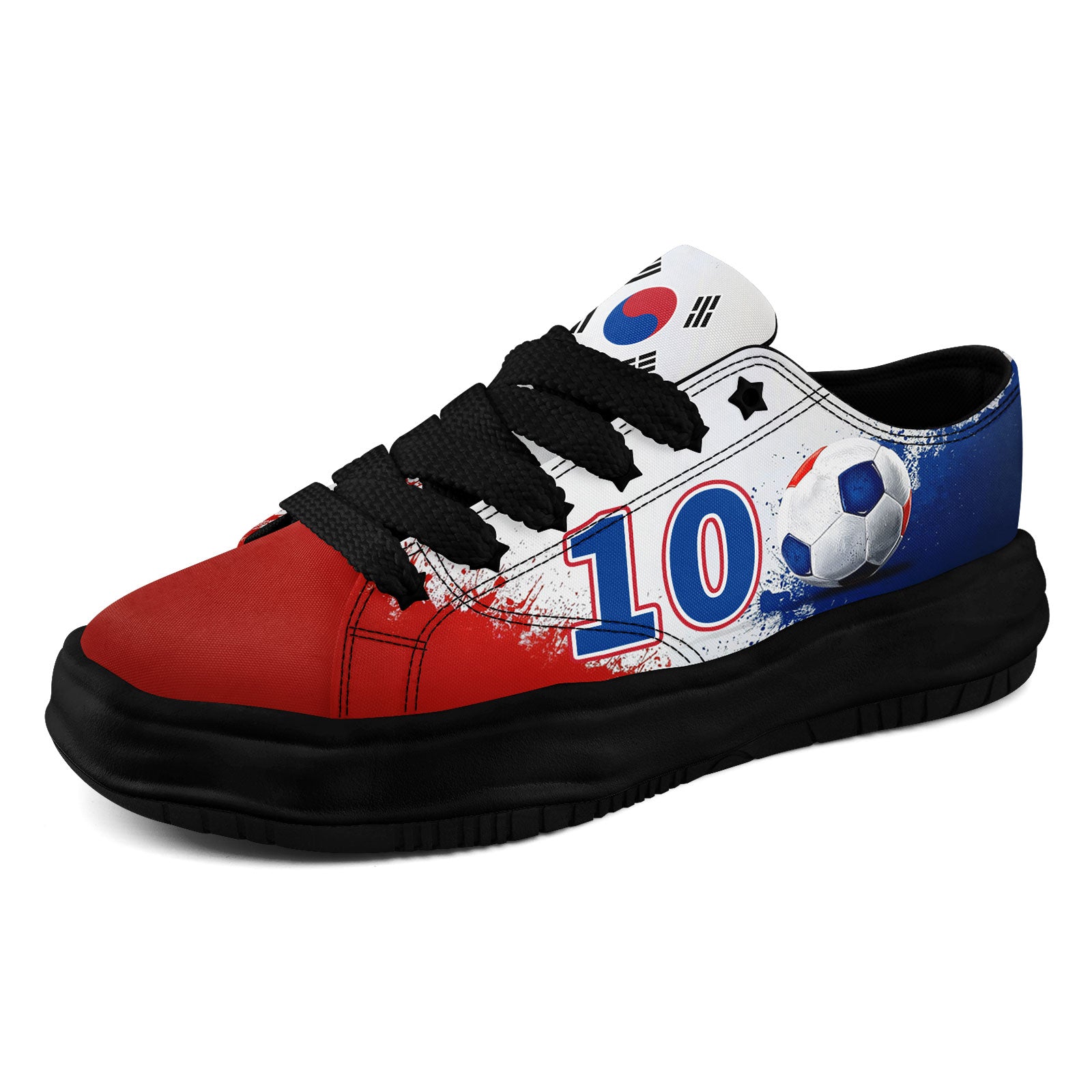 Custom South Korea 2026 World Cup Sneakers DIY Country Flag Running Shoes Lightweight Sport Shoes Gift for Football Fans Personalized Team Name and Logo FN038-F009095-4