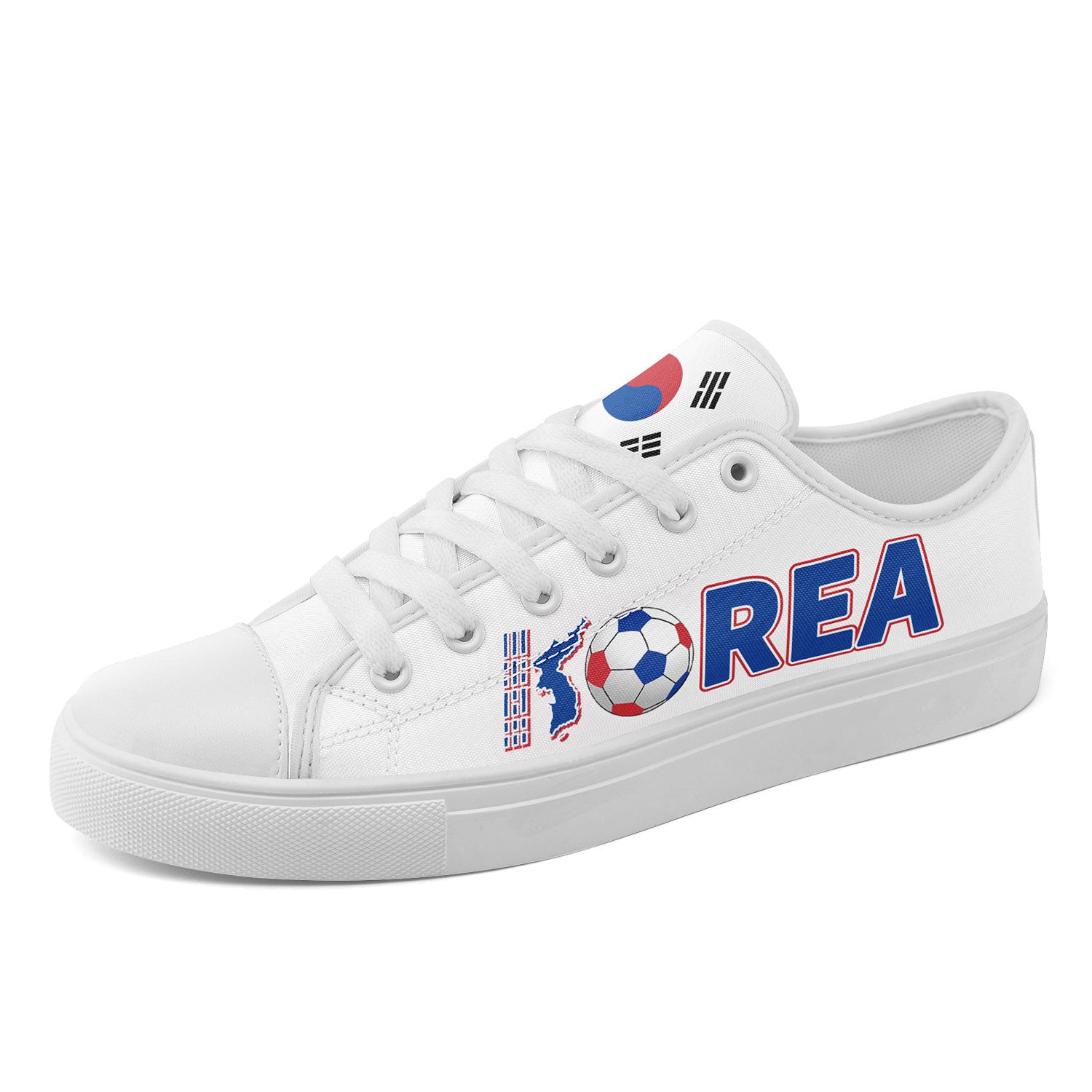 Custom South Korea 2026 World Cup Sneakers DIY Country Flag Running Shoes Lightweight Sport Shoes Gift for Football Fans Personalized Team Name and Logo FN027-F009081-5