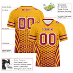 Custom Red Yellow Arizona Personalized Authentic Football Jersey FBJ02-D023033-1