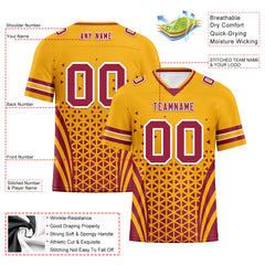 Custom Red Yellow Arizona Personalized Authentic Football Jersey FBJ02-D023033-1