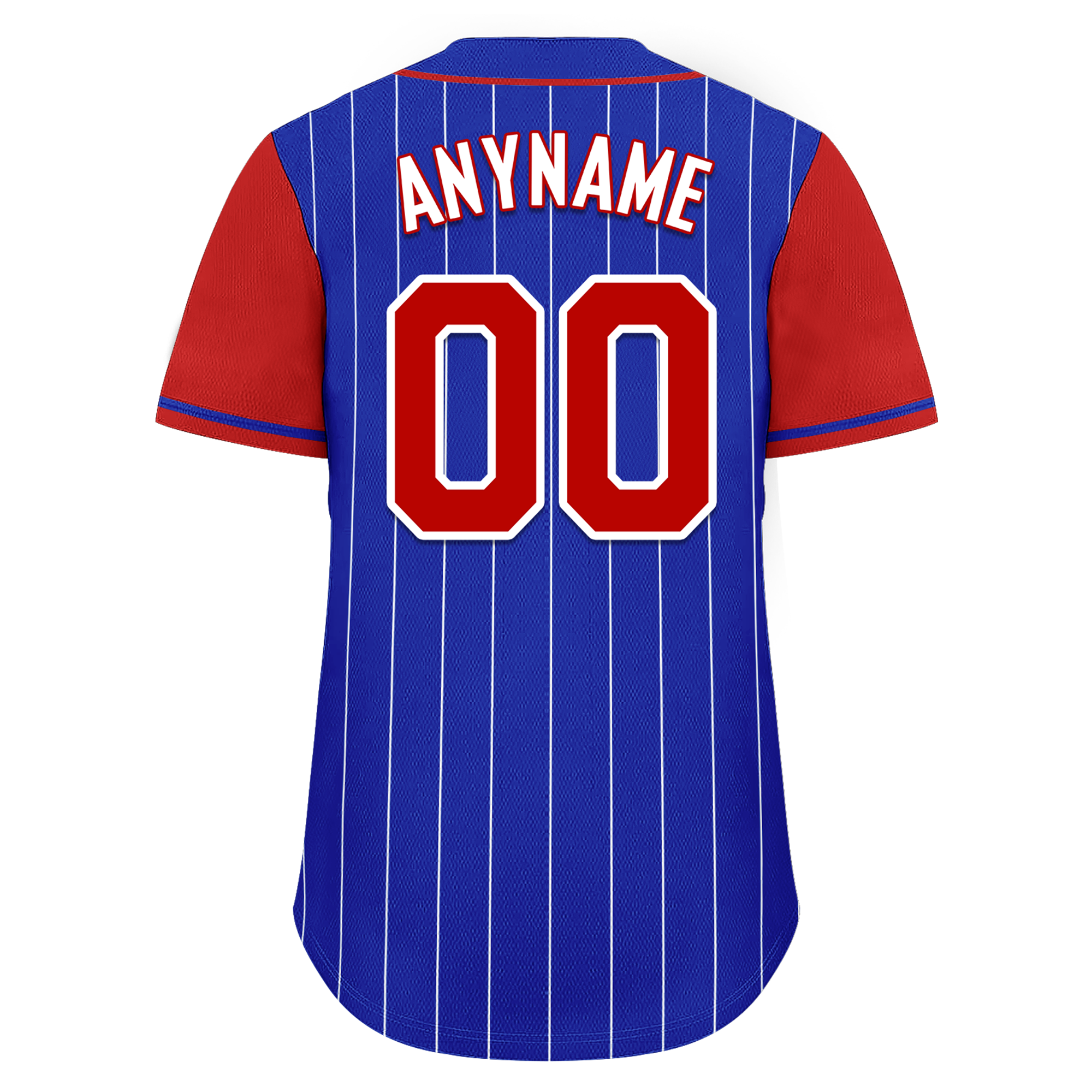 Custom Blue Red Stripe Fashion Personalized Authentic Baseball Jersey BSBJ01-D017215
