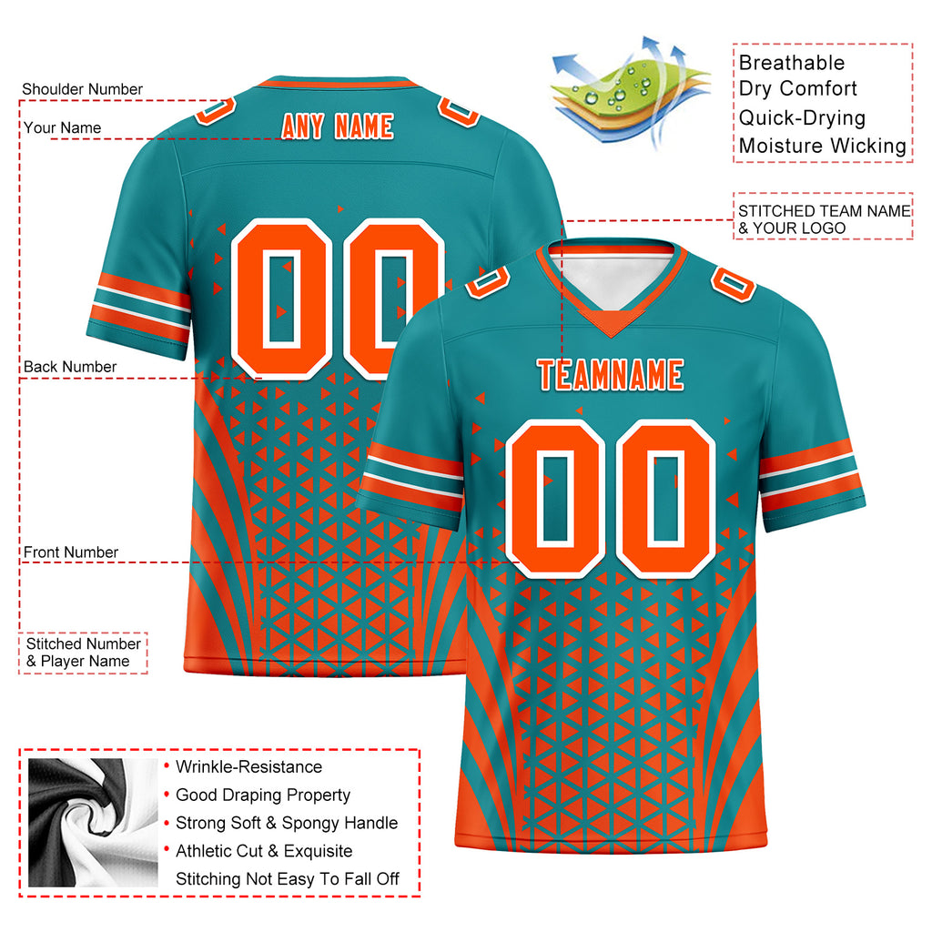 Custom Blue White Florida Personalized Authentic Football Jersey FBJ02-D023033-24