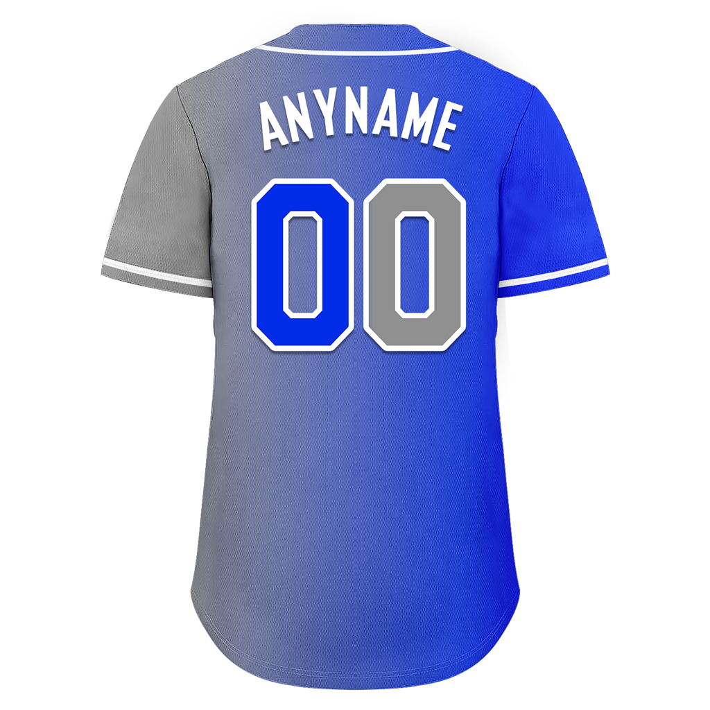 Custom Blue Grey Gradient Fashion Personalized Authentic Baseball Jersey BSBJ01-D0a709a