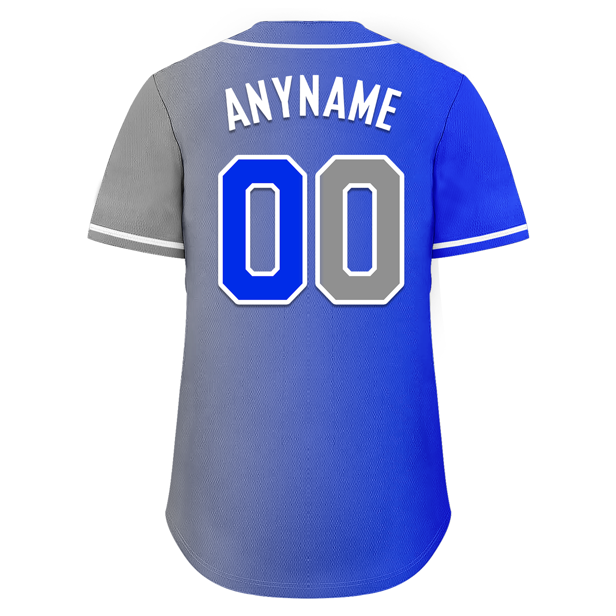 Custom Blue Grey Gradient Fashion Personalized Authentic Baseball Jersey BSBJ01-D0a709a