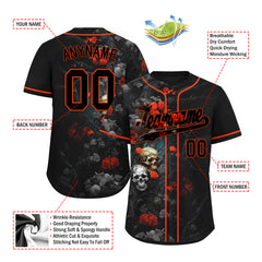 Custom Gothic Personalized Authentic Baseball Jersey BSBJ01-E06009