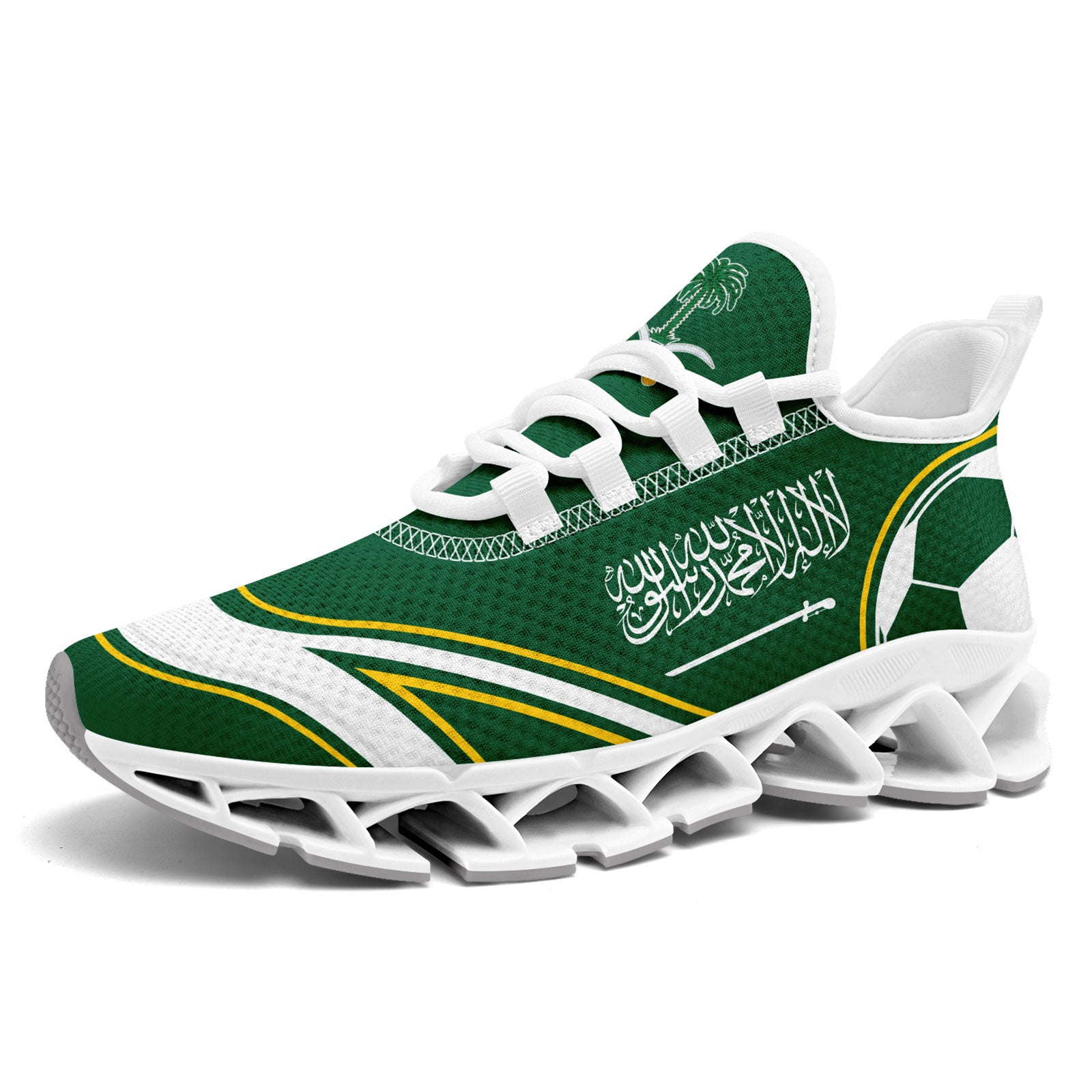 Custom Saudi Arabia 2026 World Cup Sneakers DIY Country Flag Running Shoes Lightweight Sport Shoes Gift for Football Fans Personalized Team Name and Logo FN003XD-F009100-4