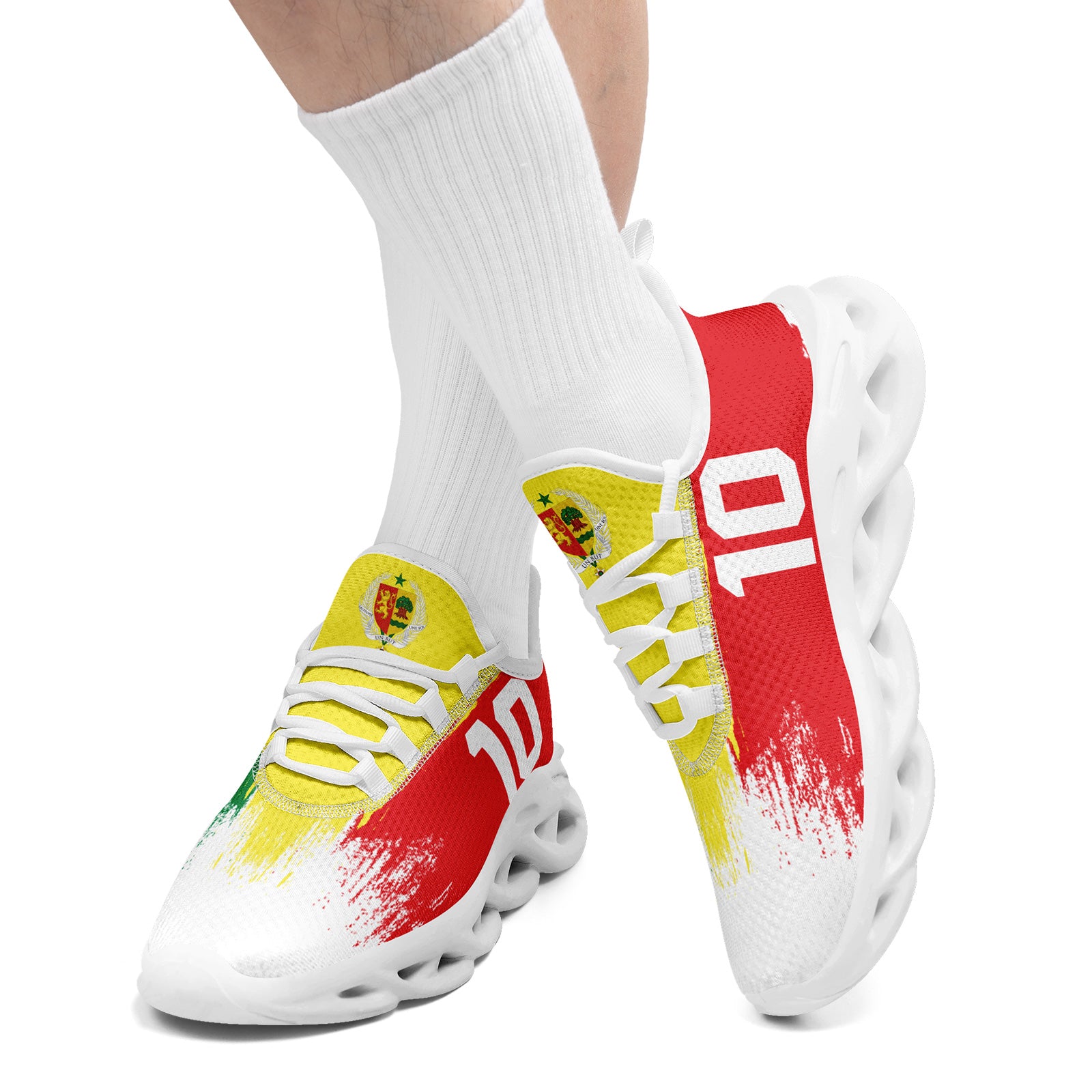Custom Senegal 2026 World Cup Sneakers DIY Country Flag Running Shoes Lightweight Sport Shoes Gift for Football Fans Personalized Team Name and Logo FN003-F009094-2