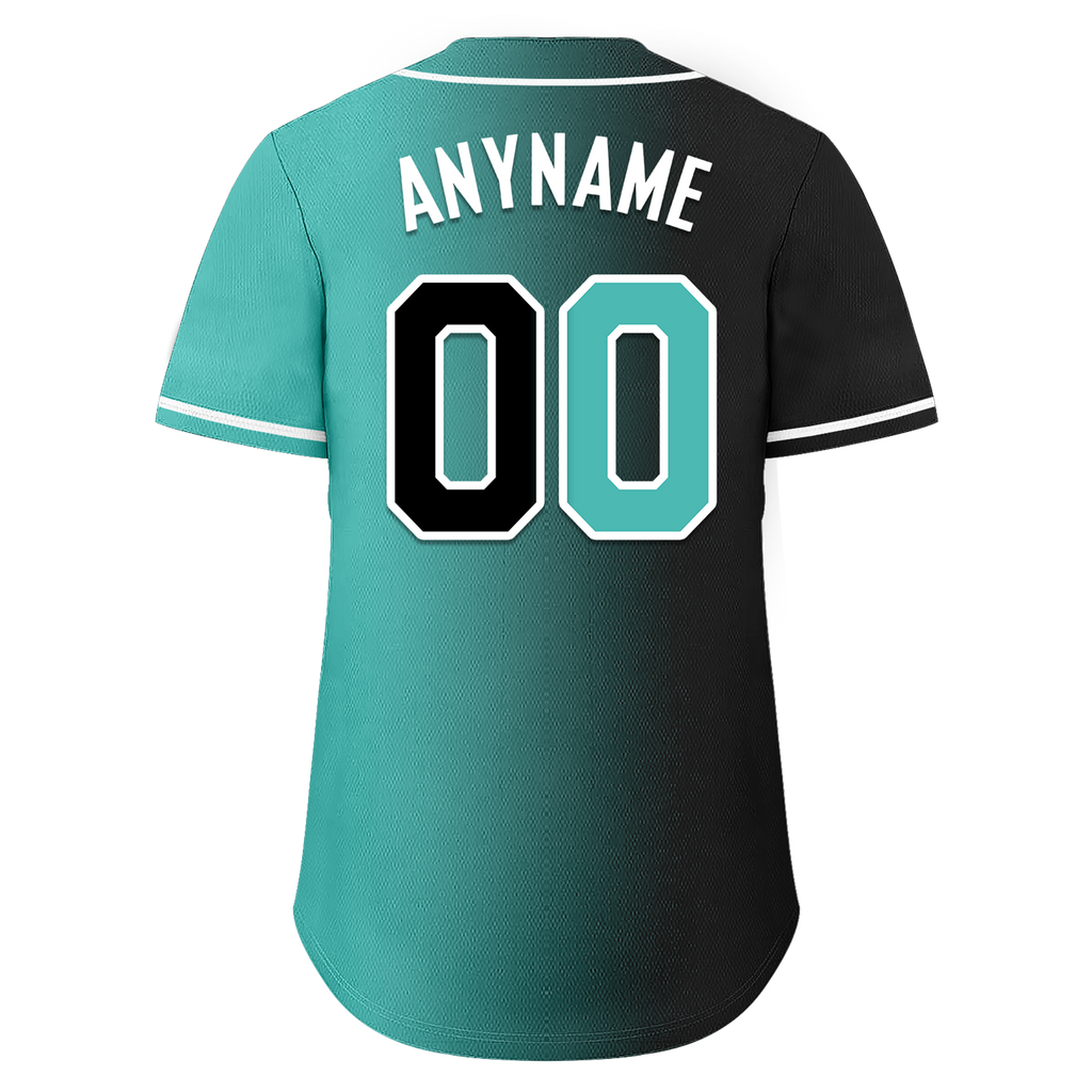 Custom Black Green Gradient Fashion Personalized Authentic Baseball Jersey BSBJ01-D0a7a0c
