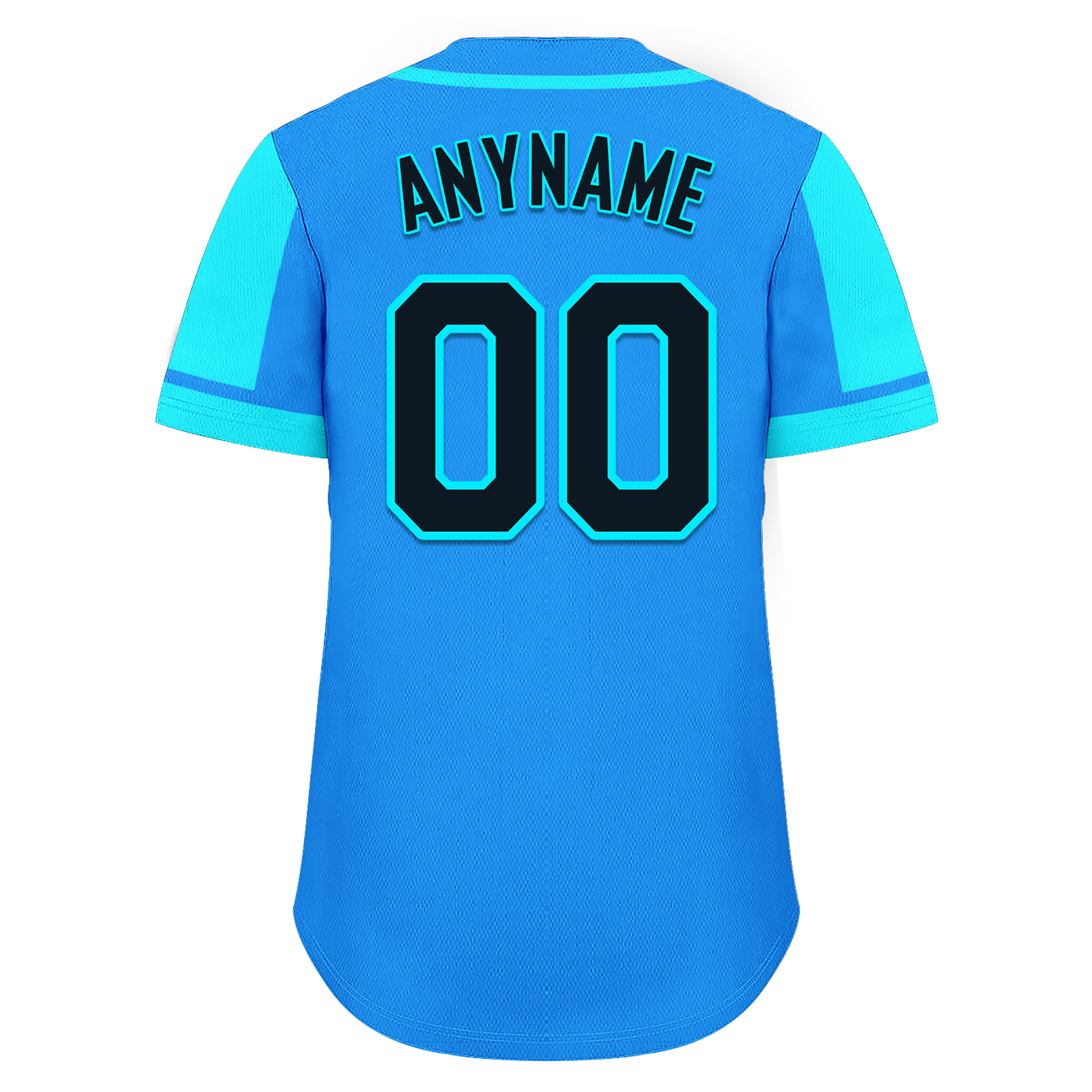 Custom Blue Cyan Raglan Sleeves Personalized Authentic Baseball Jersey BSBJ01-D017199