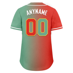 Custom Red Green Gradient Fashion Personalized Authentic Baseball Jersey BSBJ01-D0a7a09