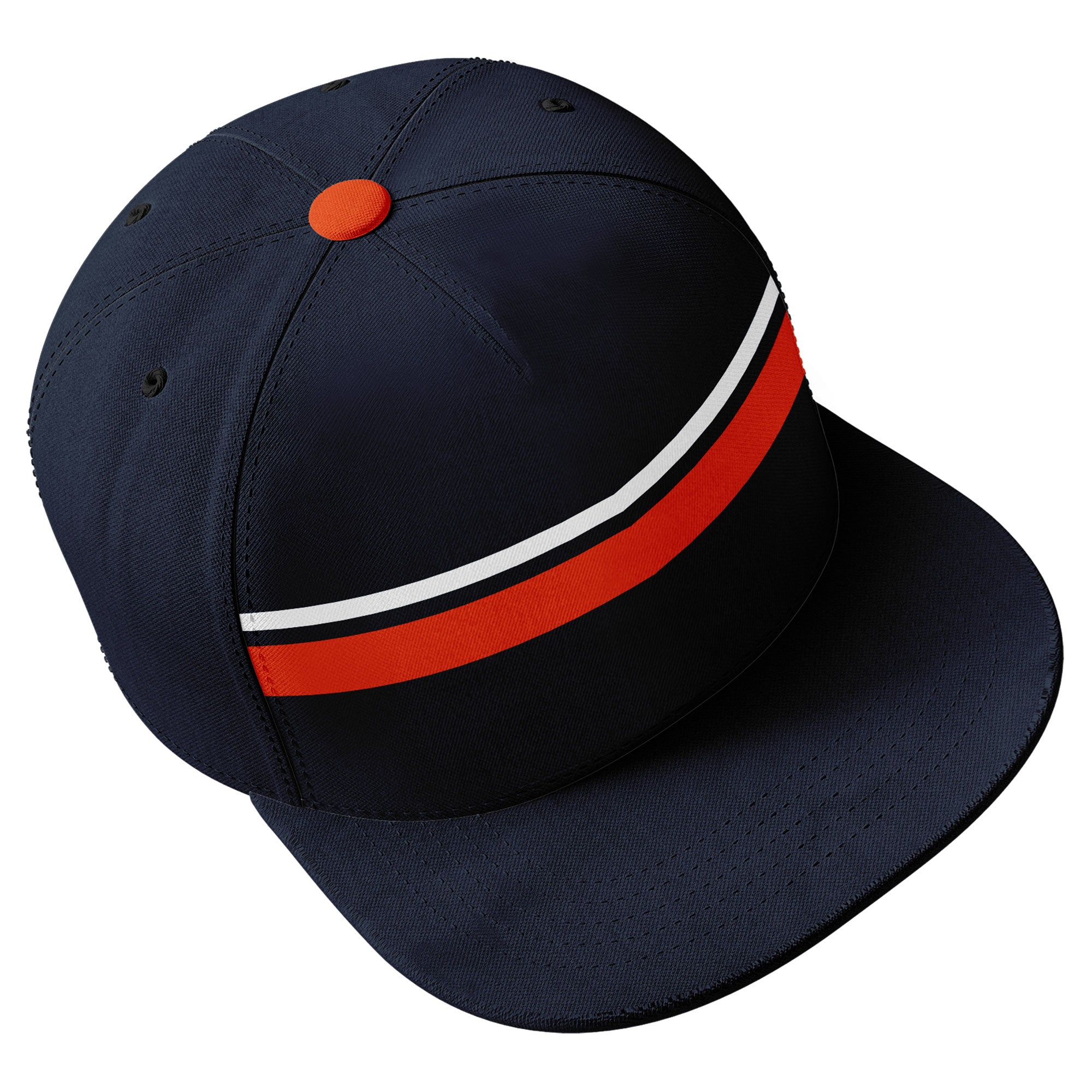 Custom Blue Chicago Hat Sport Design Cap Stitched Adjustable Personalized PR067B-D020262-7