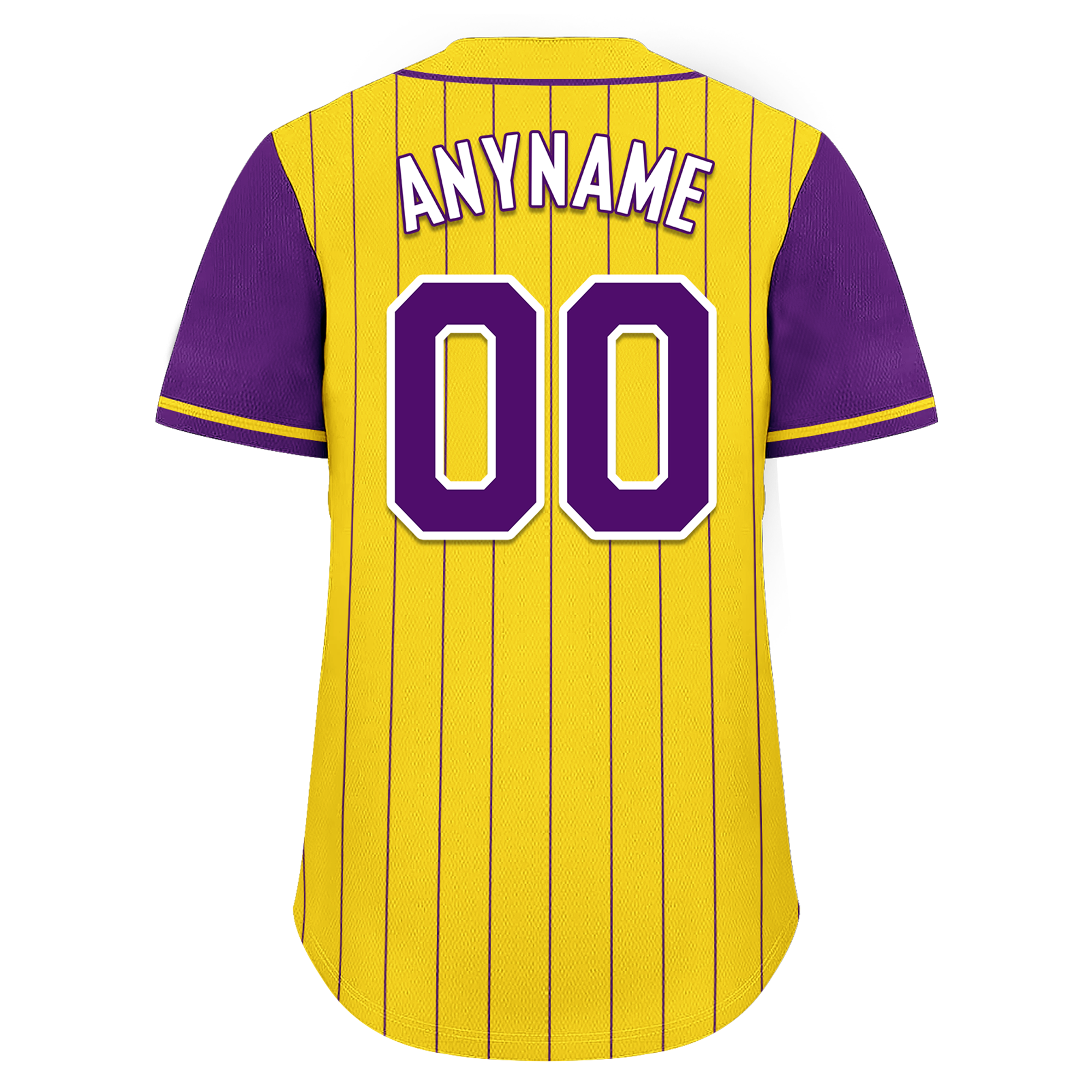 Custom Gold Purple Stripe Fashion Personalized Authentic Baseball Jersey BSBJ01-D017219