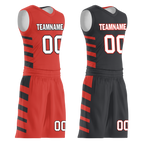 Custom Red Black Classic Style Reversible Basketball Uniform Personalized Ordinary BBJR-D017038