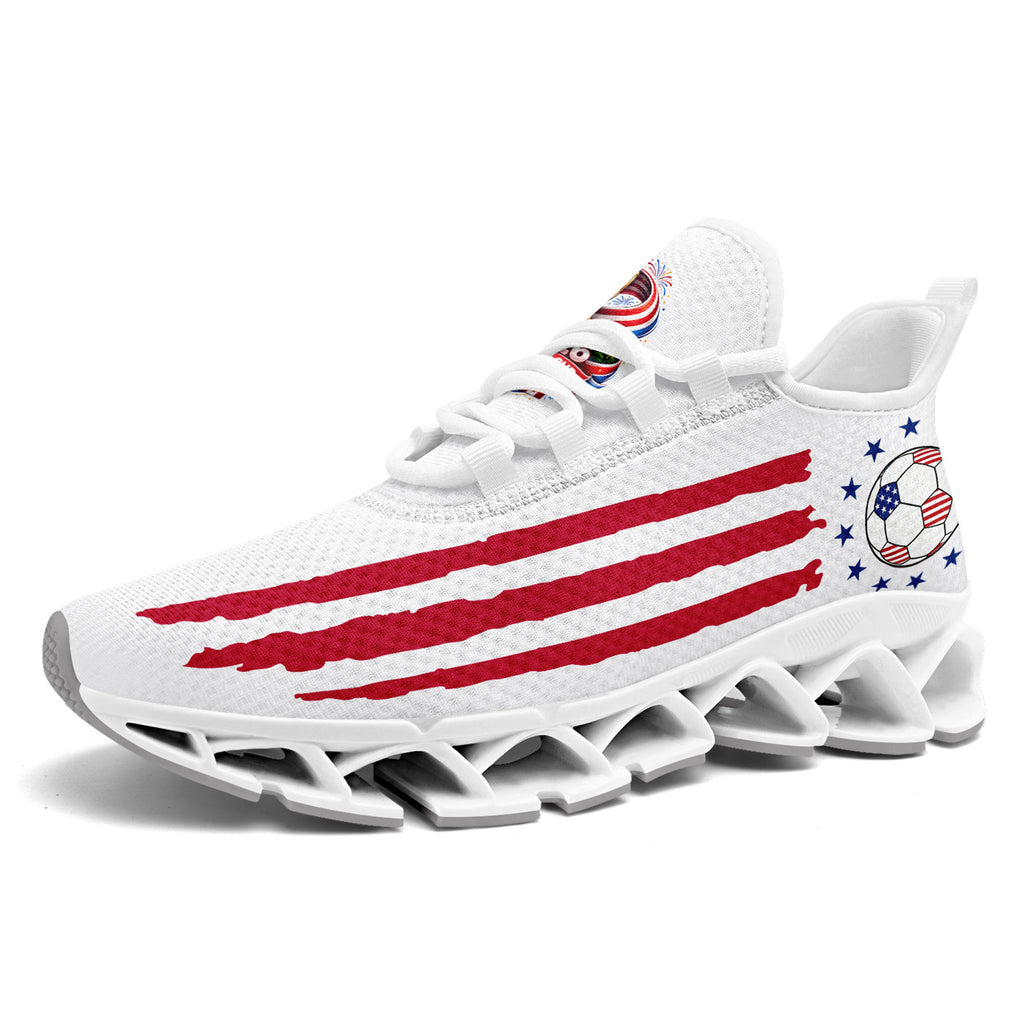 Custom United States 2026 World Cup Sneakers DIY Country Flag Running Shoes Lightweight Sport Shoes Gift for Football Fans Personalized Team Name and Logo FN003XD-F028038-2