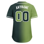 Custom Green Gradient Fashion Personalized Authentic Baseball Jersey BSBJ01-D0a708c