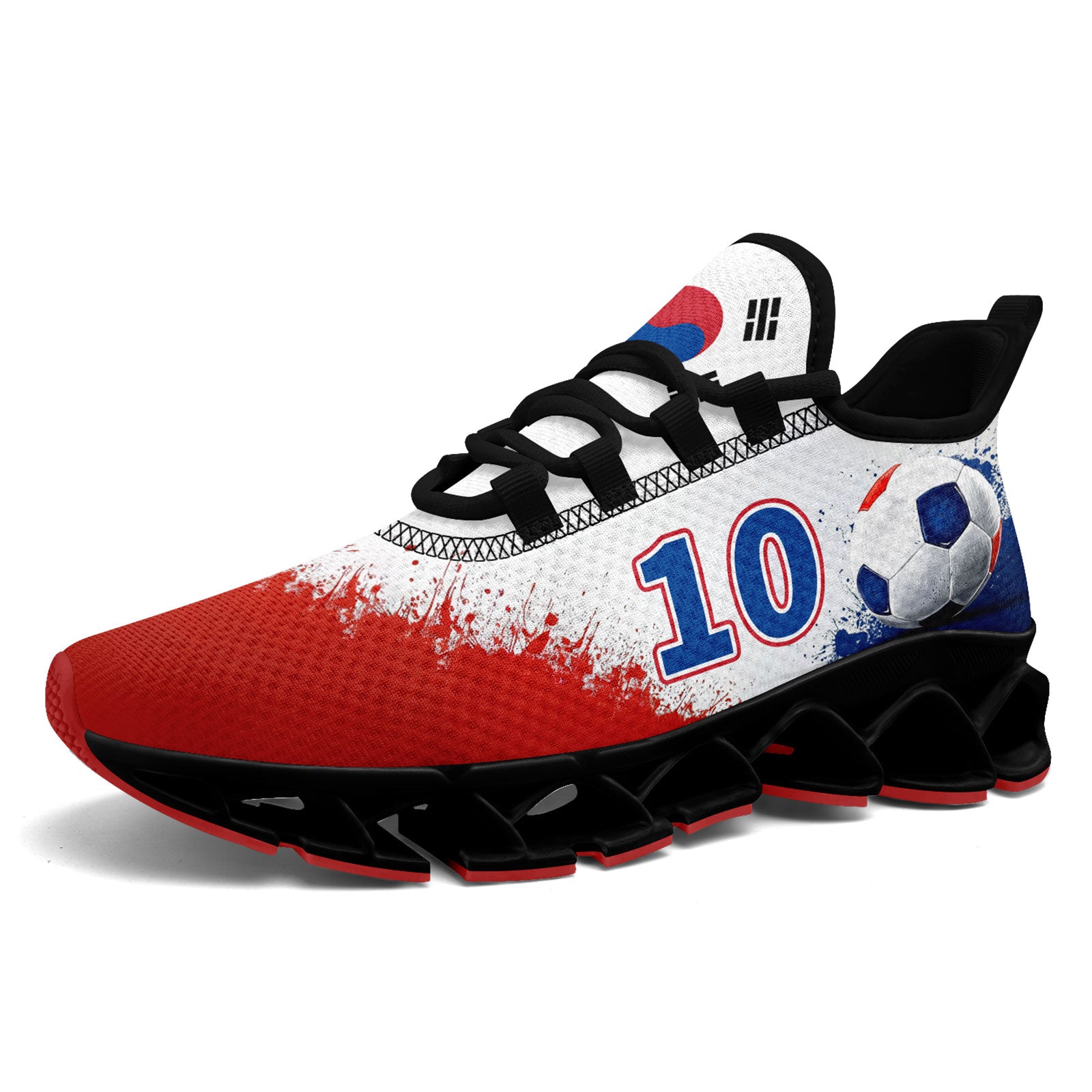 Custom South Korea 2026 World Cup Sneakers DIY Country Flag Running Shoes Lightweight Sport Shoes Gift for Football Fans Personalized Team Name and Logo FN003XD-F009063-5