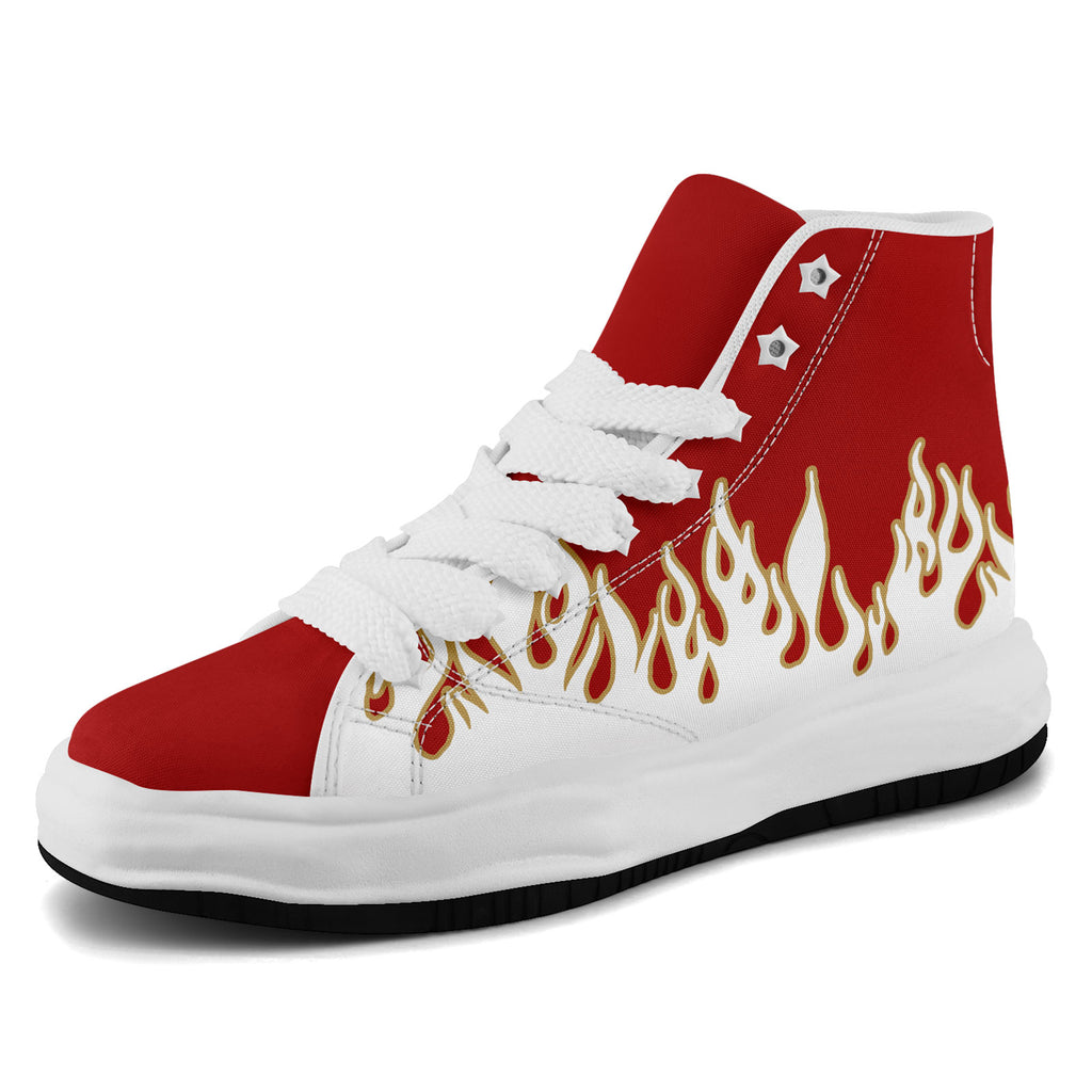 Custom Red White San Francisco Football Jersey and Firesoul Sports Shoes Combo Offer Personalized Combo ZH-D020273-25