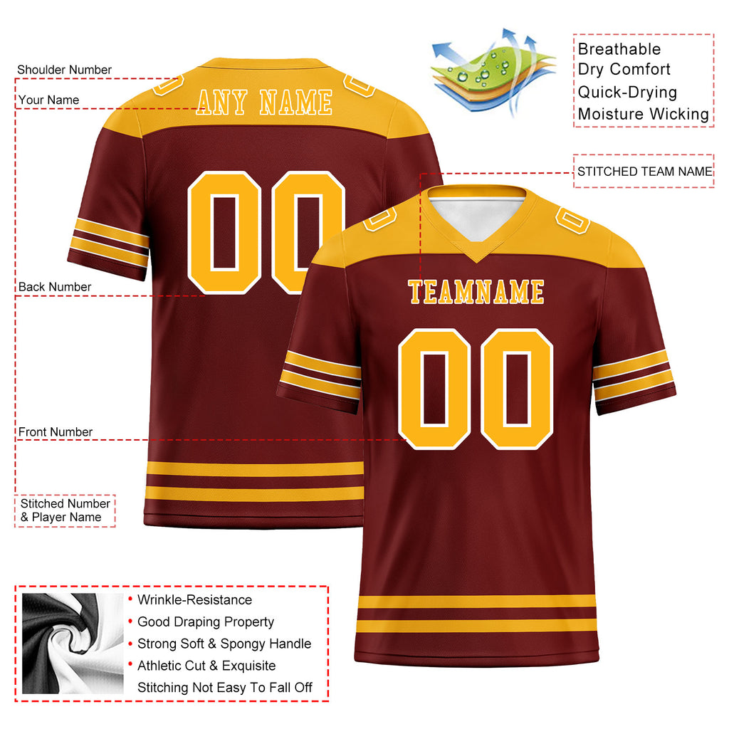 Custom Washington Personalized Authentic Football Jersey FBJ02-E0607-19