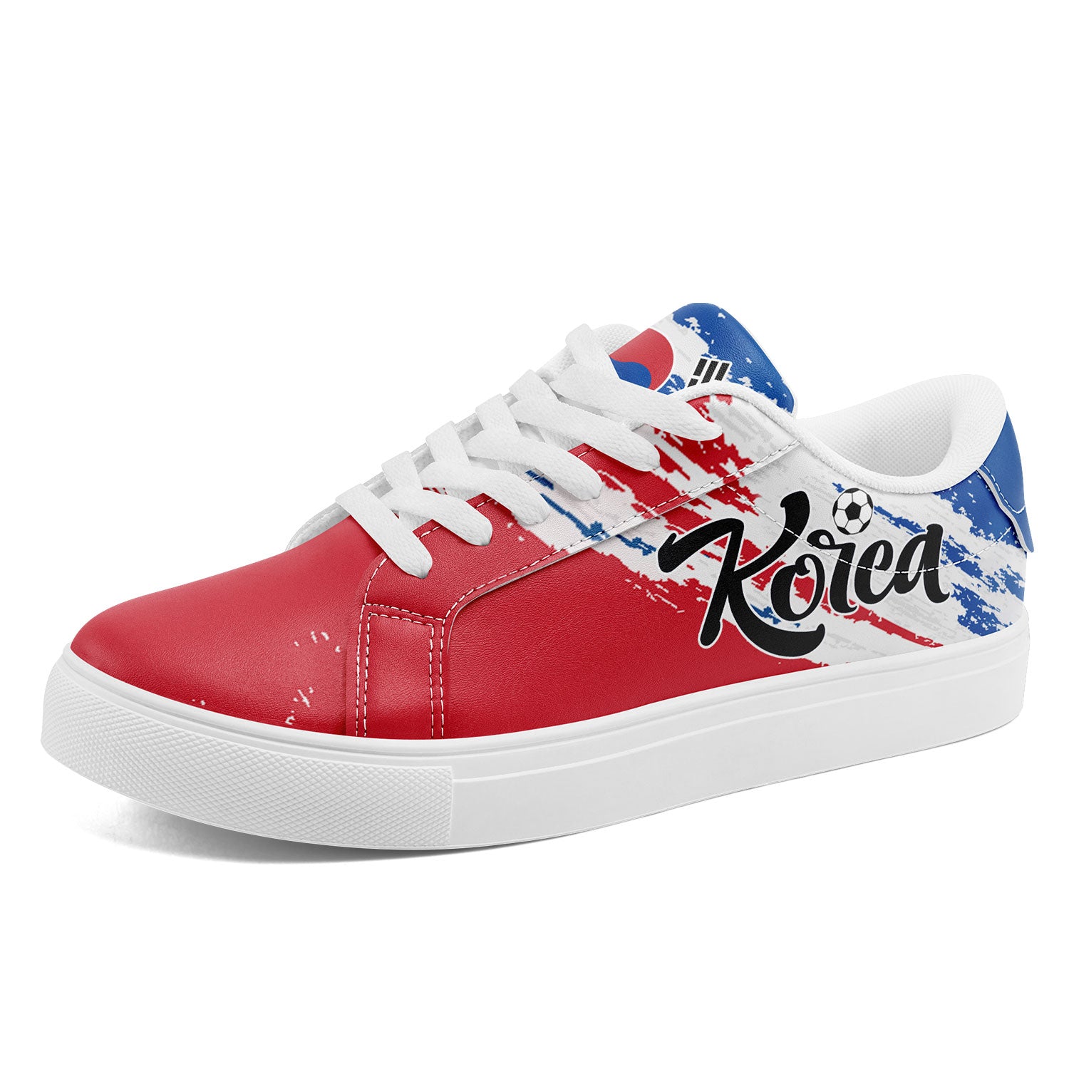 Custom South Korea 2026 World Cup Sneakers DIY Country Flag Running Shoes Lightweight Sport Shoes Gift for Football Fans Personalized Team Name and Logo FN023-F009080-2