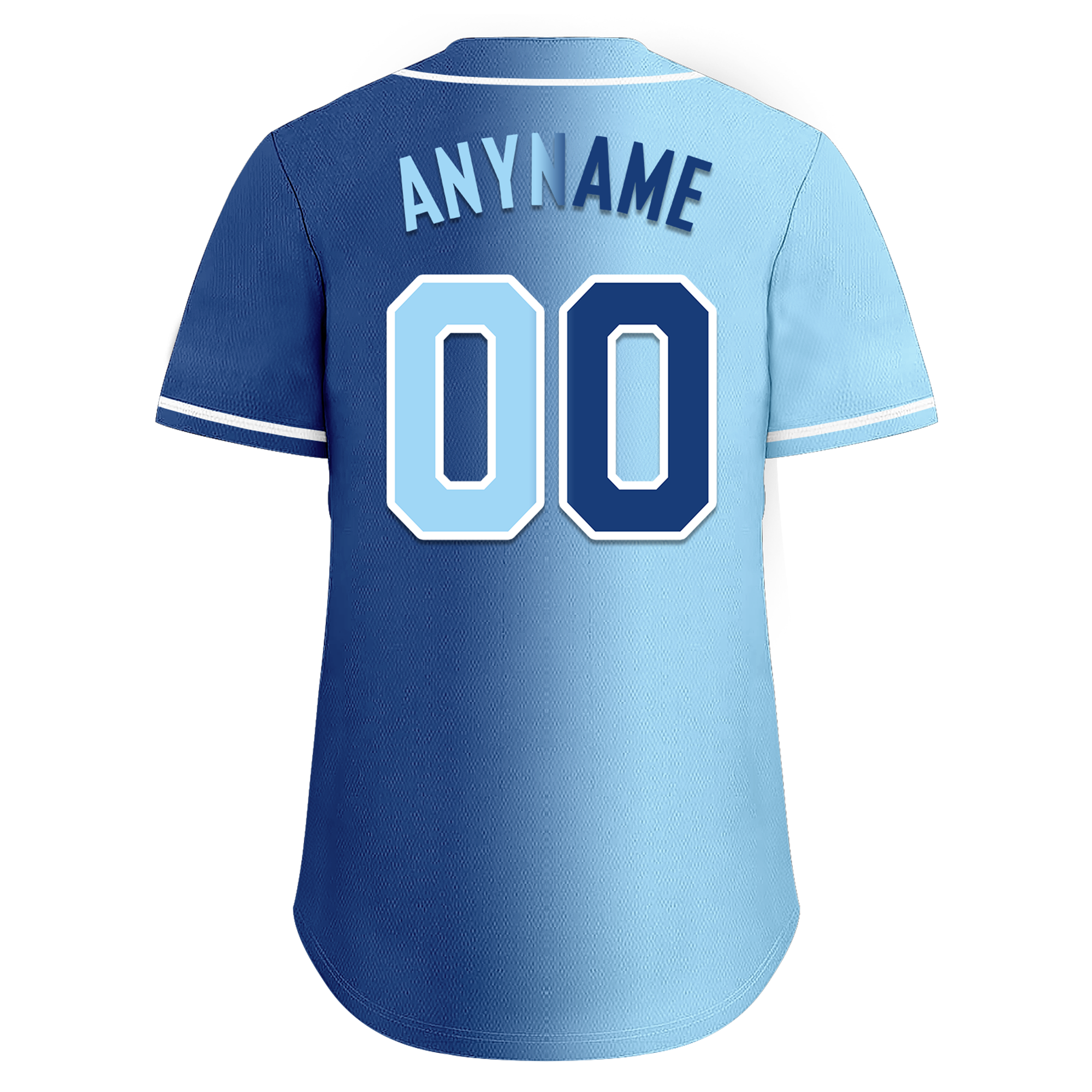 Custom Blue Gradient Fashion Personalized Authentic Baseball Jersey BSBJ01-D0a7078