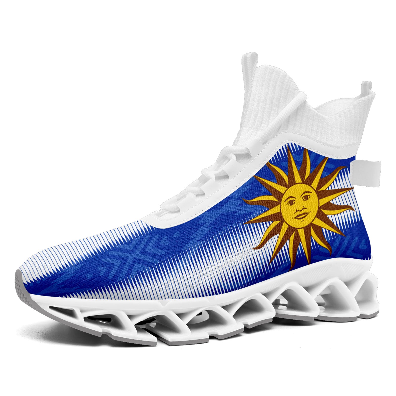 Custom Uruguay 2026 World Cup Sneakers DIY Country Flag Running Shoes Lightweight Sport Shoes Gift for Football Fans Personalized Team Name and Logo FN029XD-F009111-1