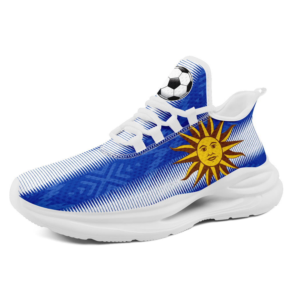 Custom Uruguay 2026 World Cup Sneakers DIY Country Flag Running Shoes Lightweight Sport Shoes Gift for Football Fans Personalized Team Name and Logo FN079-F009082-1