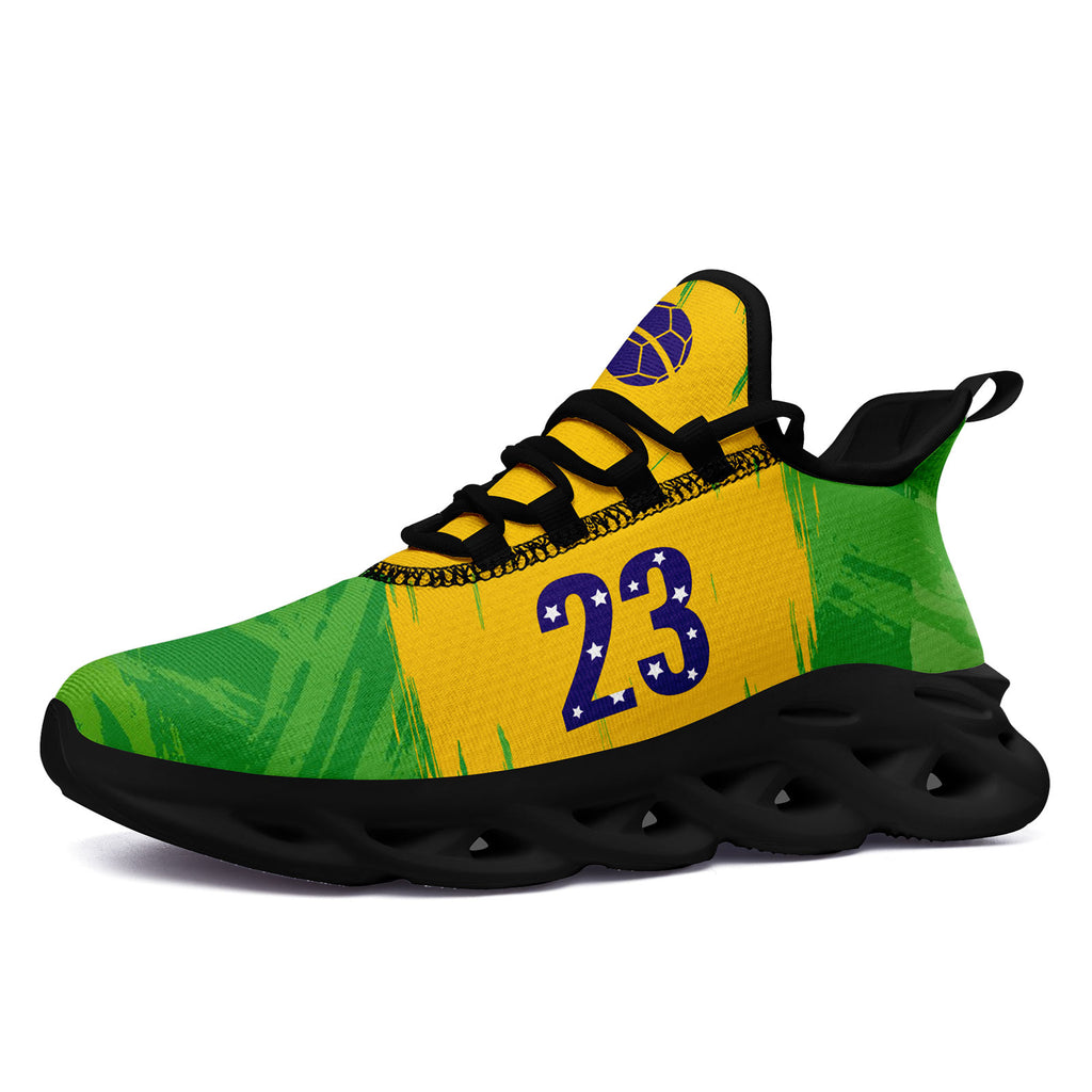 Custom 2026 World Cup Brazil Sneakers DIY Country Flag Running Shoes Lightweight Sport Shoes Gift for Football Fans Personalized Team Name and Logo FN003-F027077-10