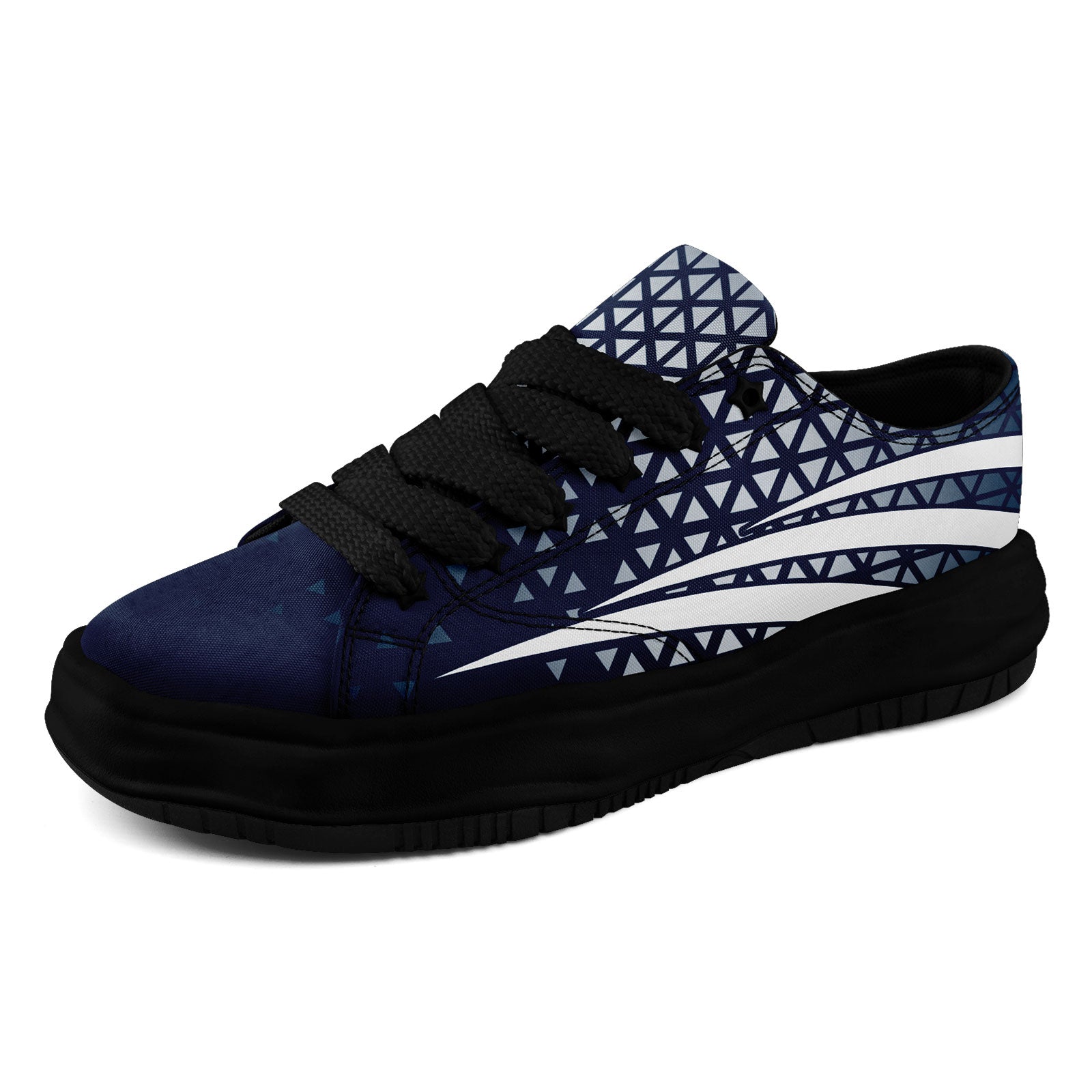 Custom Blue White Texas Shoes Personalized Sneaker FN038-D023003-9