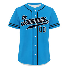 Custom Blue Classic Style Black Personalized Authentic Baseball Jersey UN002-bd0b00d8-bc